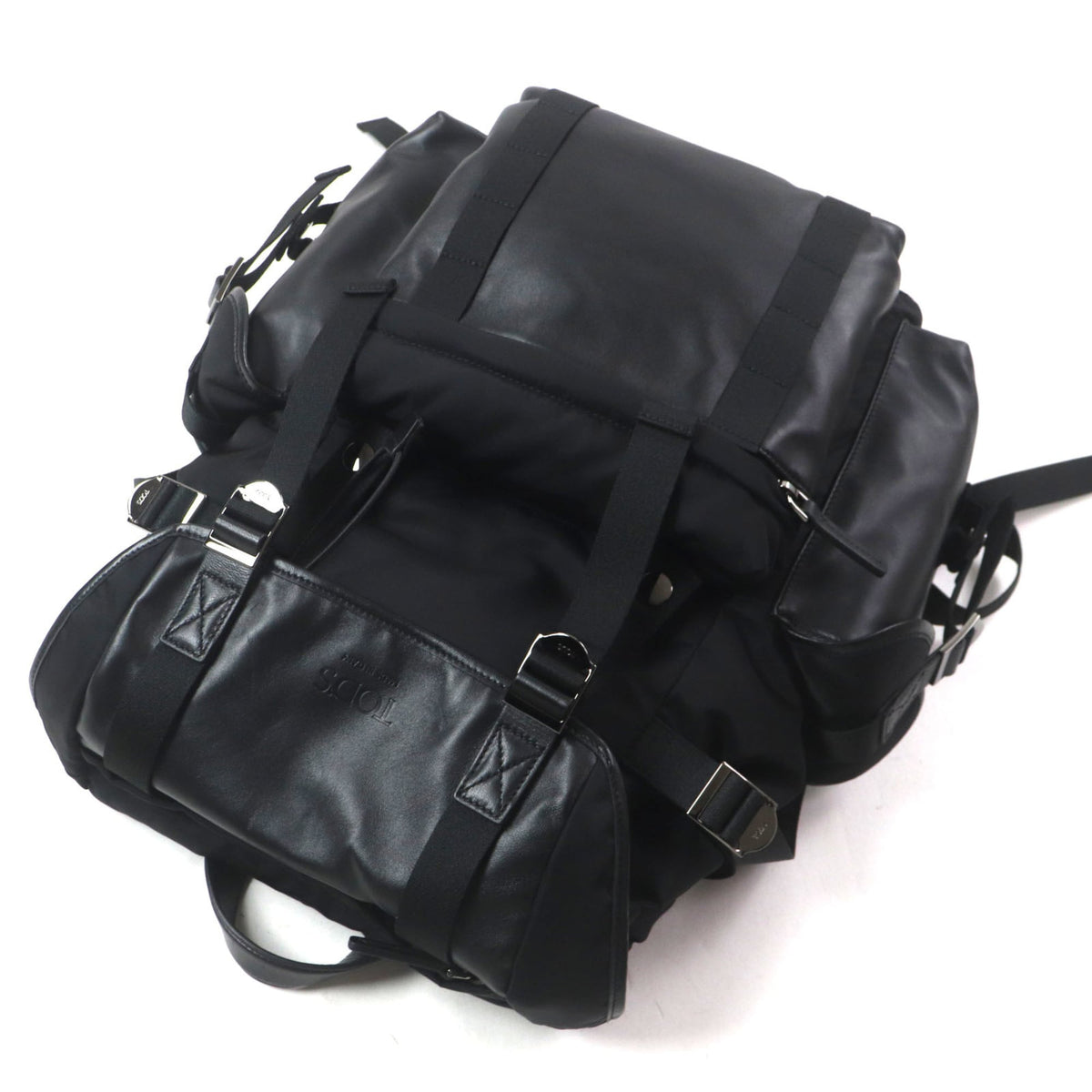 Tod's Black Fabric Leather Backpack (Pre-Owned)