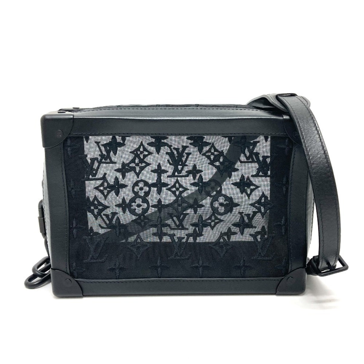 Louis Vuitton Black Mesh Leather Shoulder Bag (Pre-Owned)