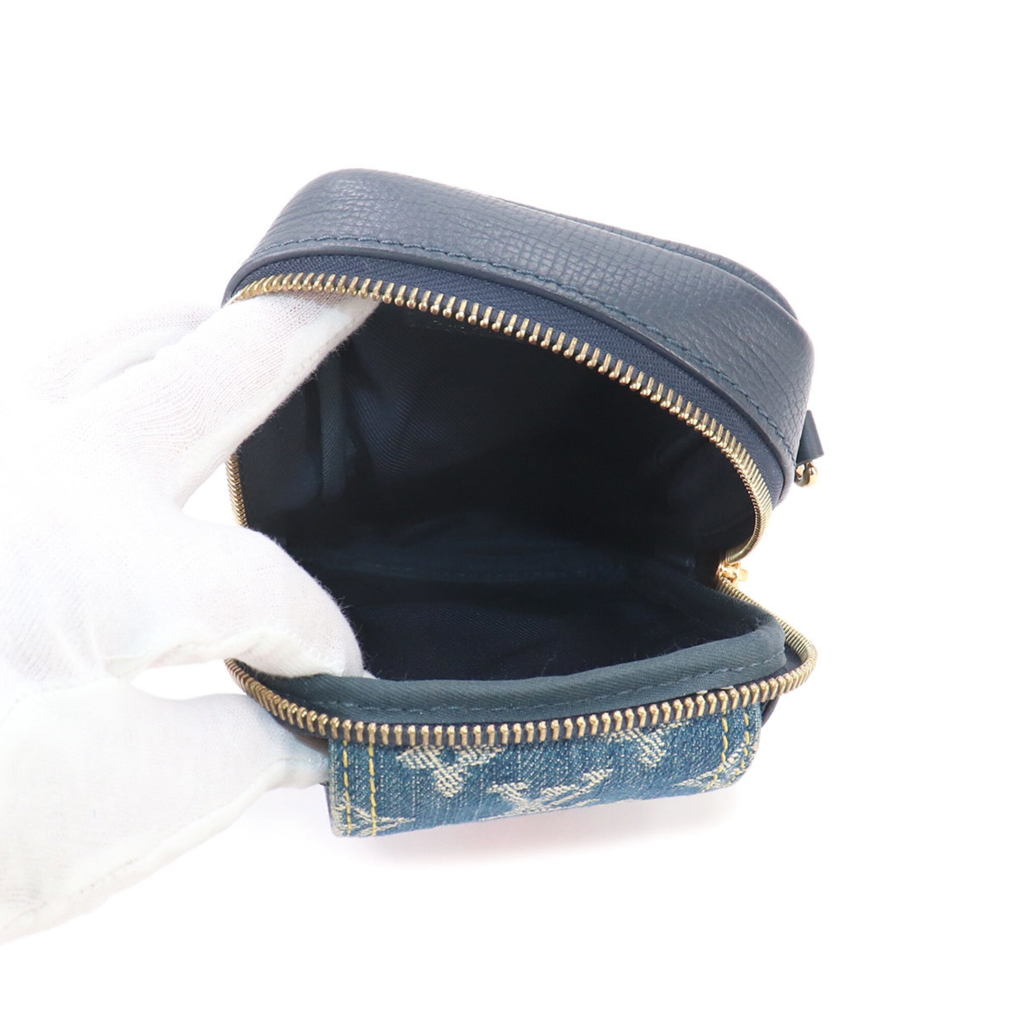 Louis Vuitton Navy Monogram Denim Leather Shoulder Bag (Pre-Owned)