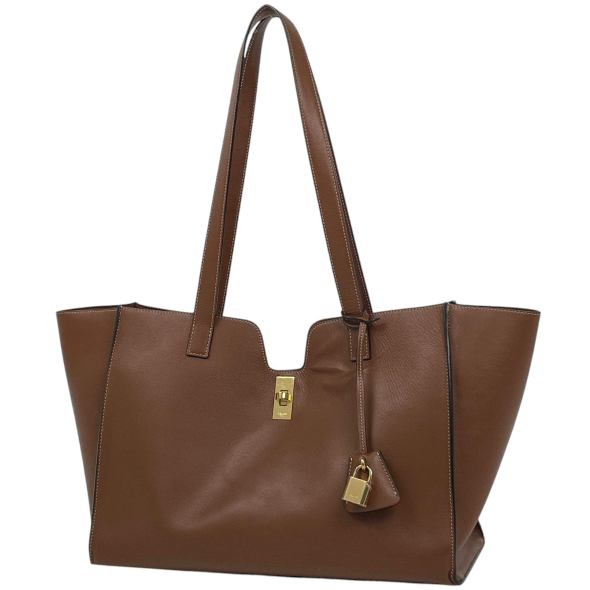 Celine Cabas Brown Leather Tote Bag (Pre-Owned)