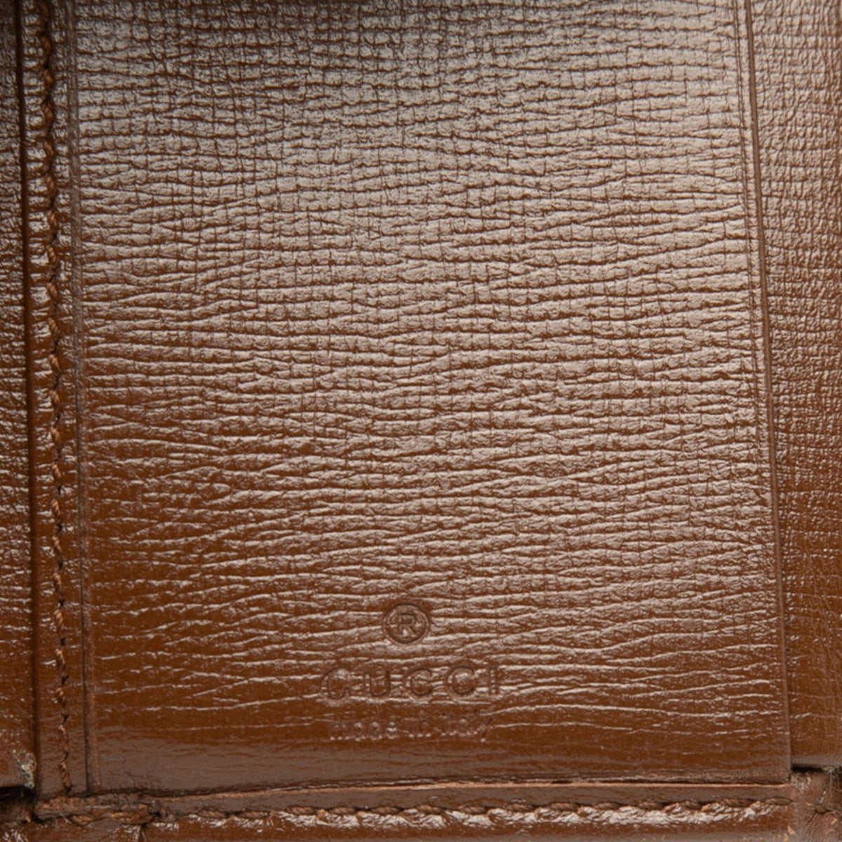 Gucci Gg Supreme Beige Brown Pvc Leather Wallet (Tri-Fold) (Pre-Owned)