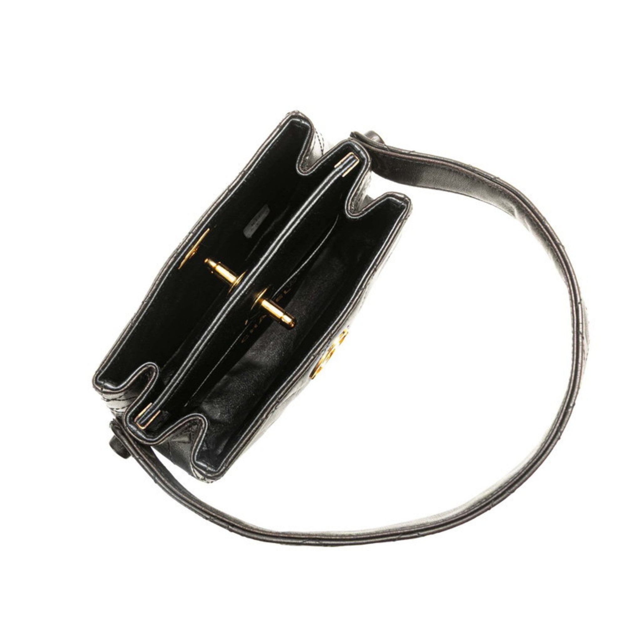 Chanel Black Leather Handbag (Pre-Owned)
