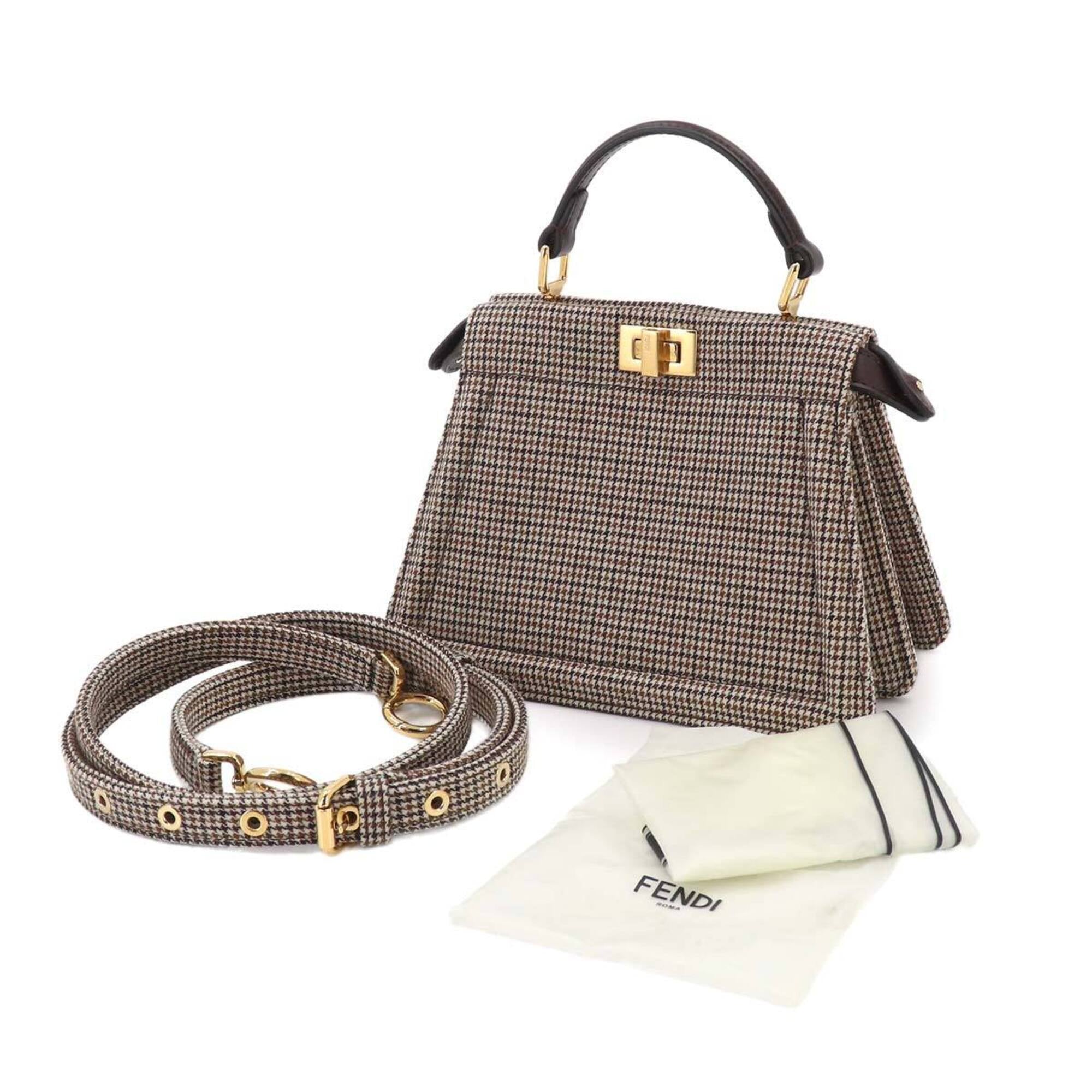 Fendi Brown Canvas Leather Handbag (Pre-Owned)
