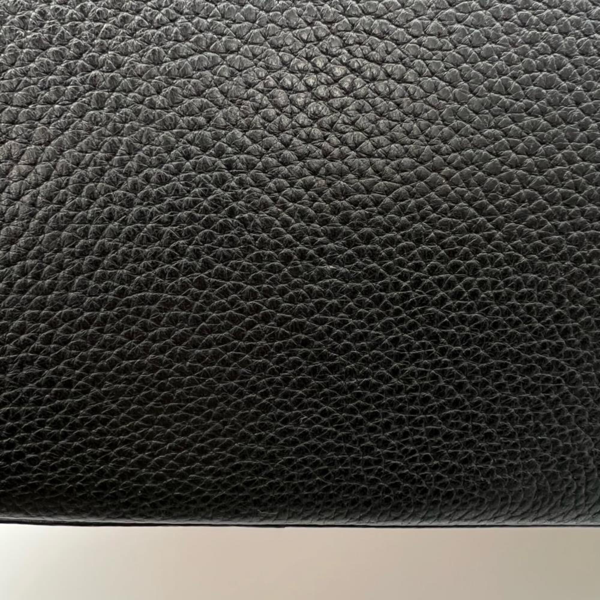 Hermes Black Taurillon Clemence Leather Handbag (Pre-Owned)