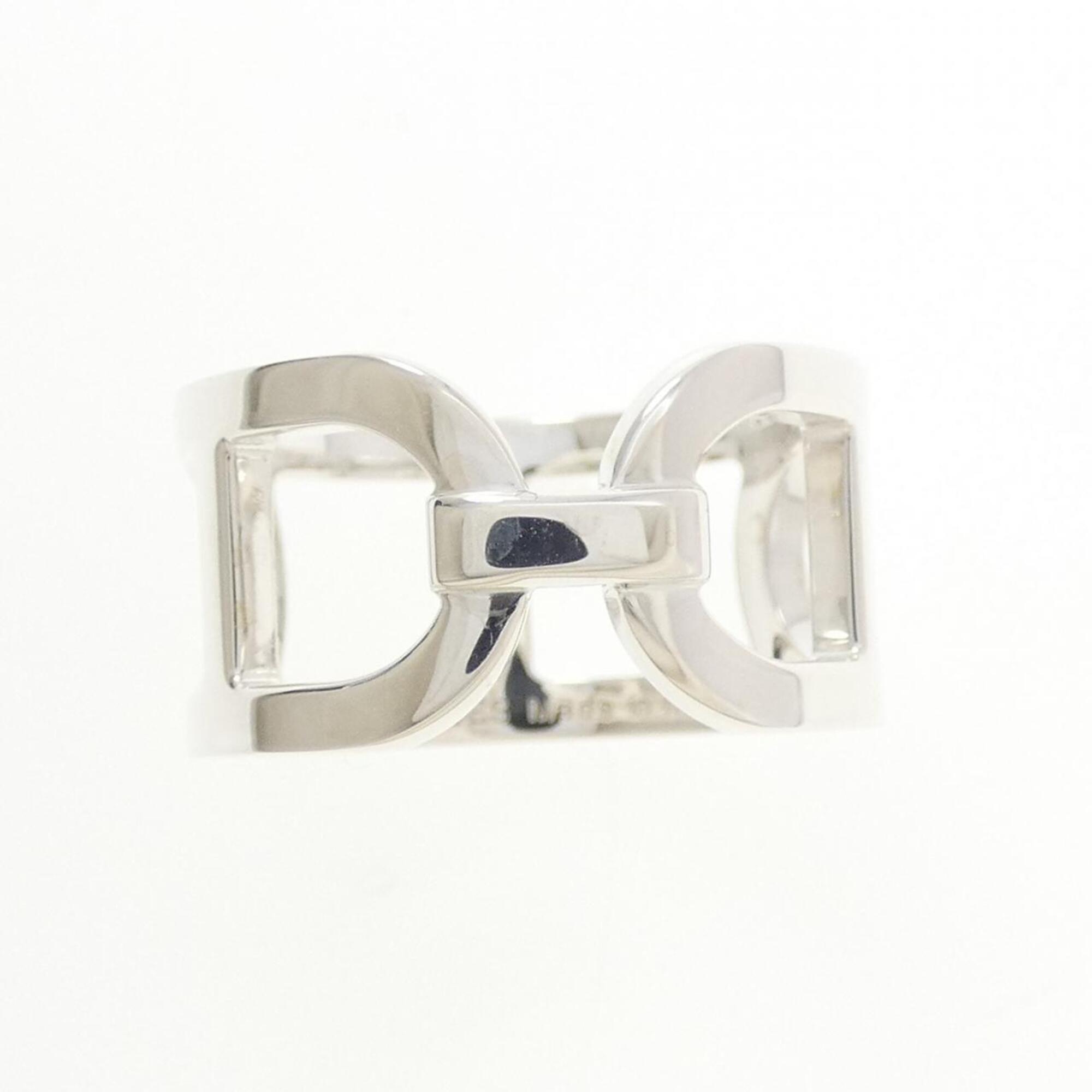 Hermes Silver 925 Band Ring (Pre-Owned)