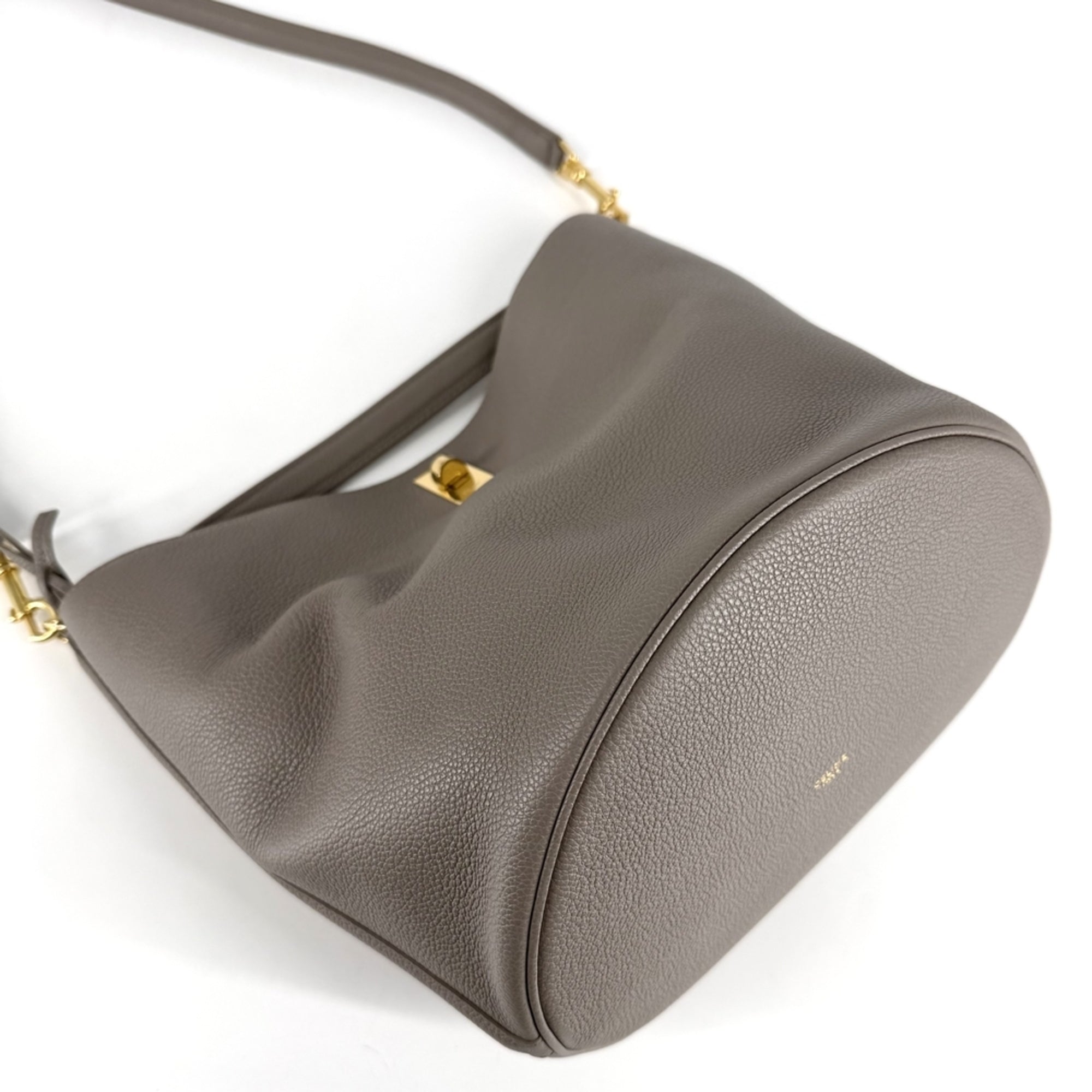 Celine Brown Leather Handbag Pouch Shoulder Bag (Pre-Owned)