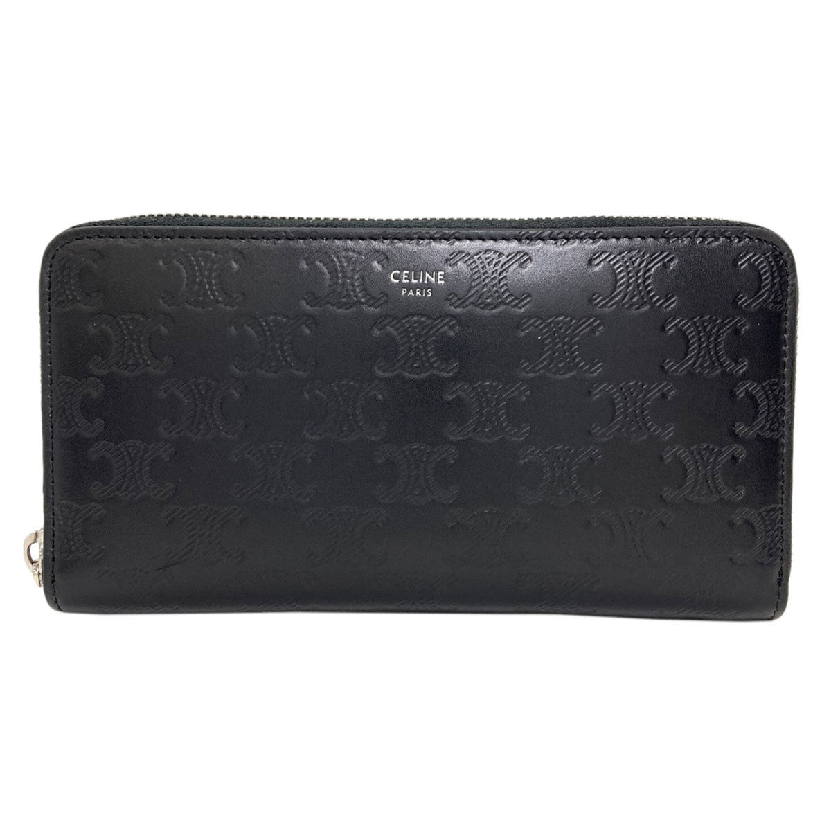 Celine Black Leather Long Wallet (Bi-Fold) (Pre-Owned)