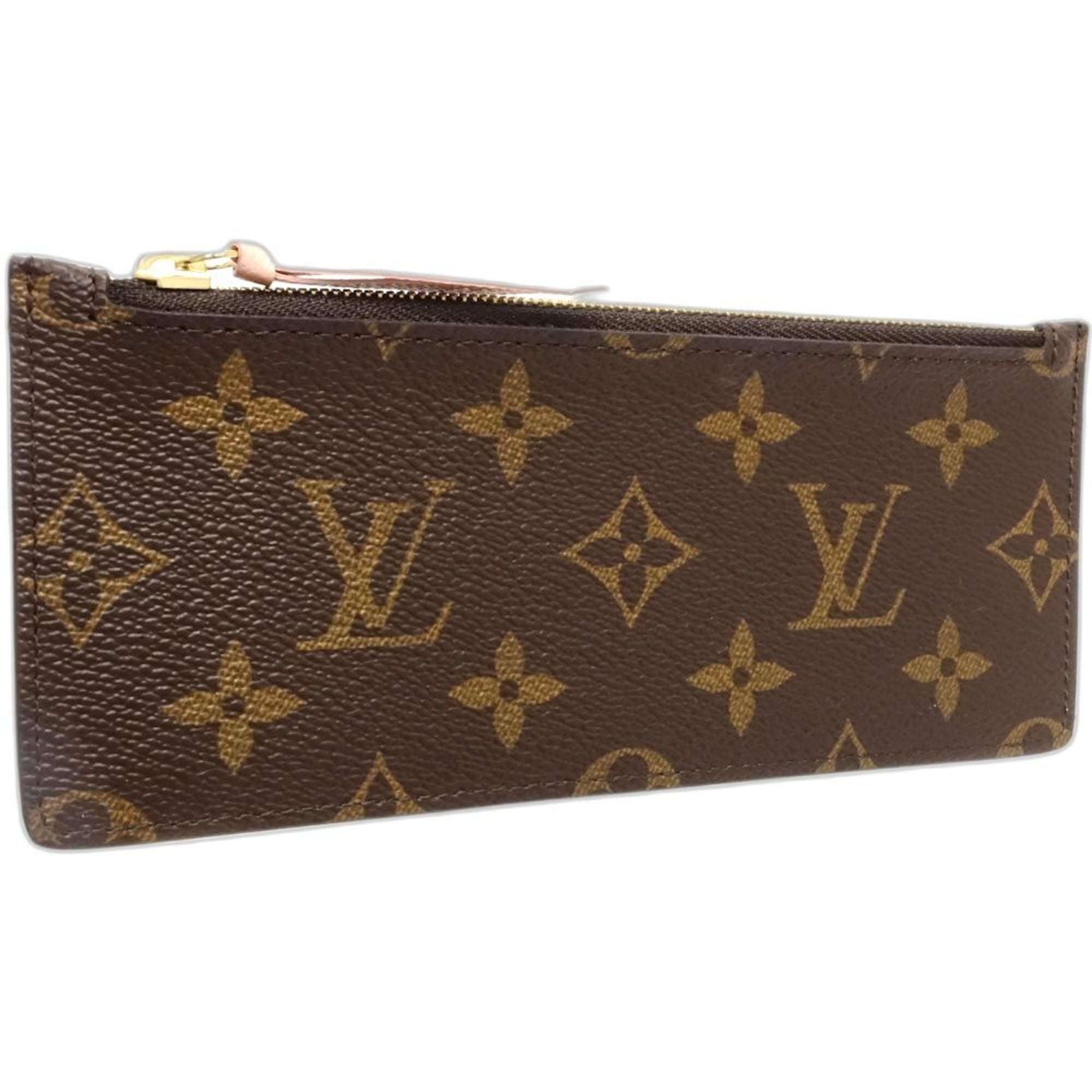 Louis Vuitton Brown Pink Monogram Long Wallet (Tri-Fold) (Pre-Owned)