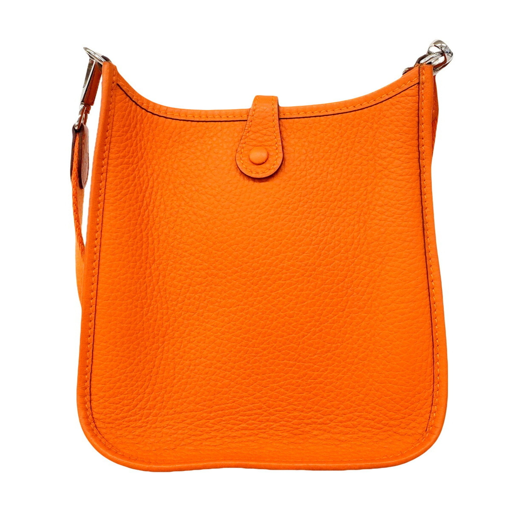 Hermes Orange Taurillon Clemence Leather Shoulder Bag (Pre-Owned)