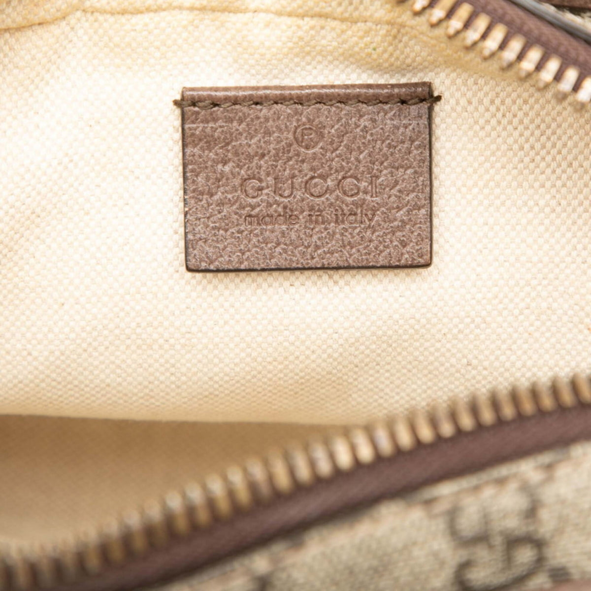 Gucci Beige Brown Pvc Leather Handbag (Pre-Owned)