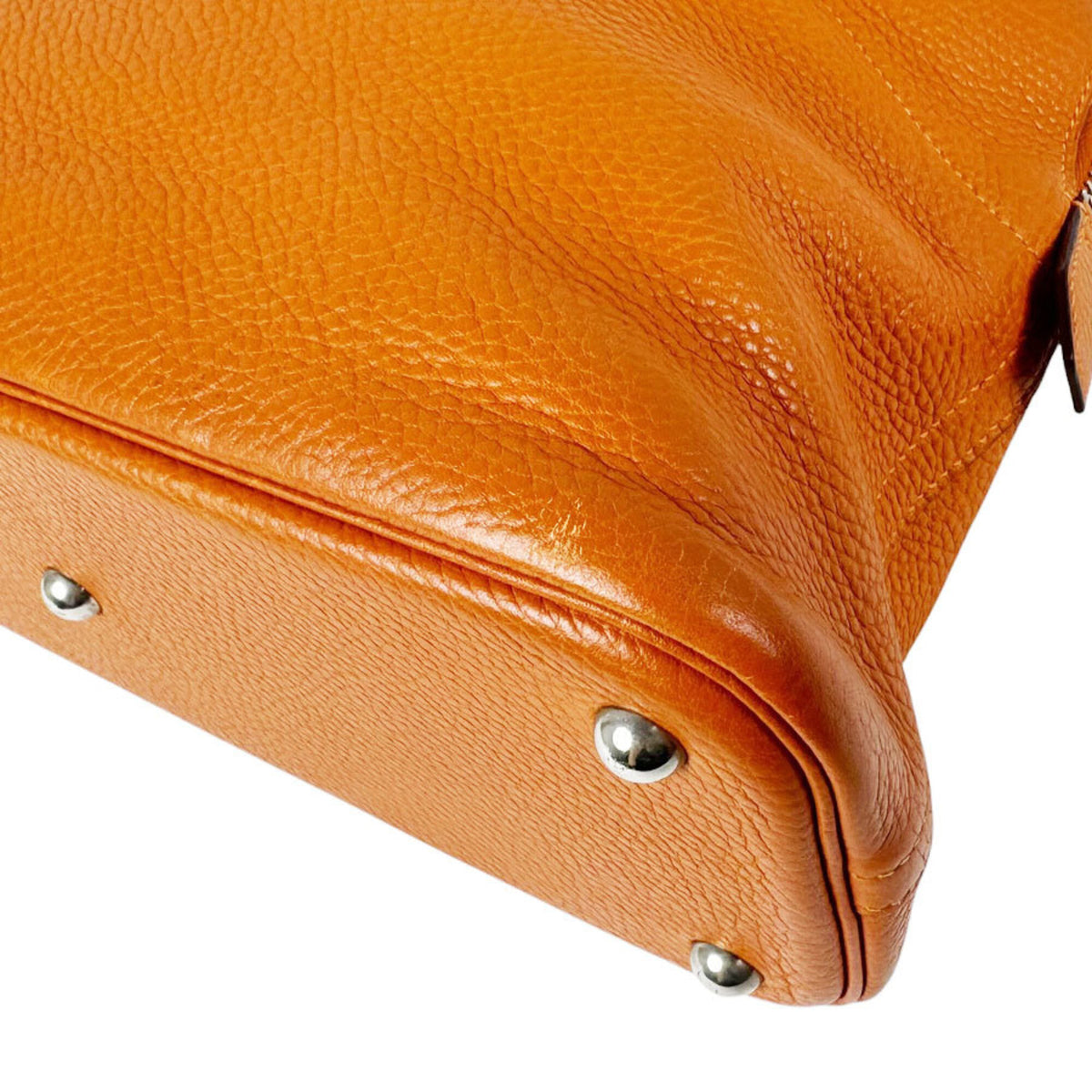 Hermes Orange Taurillon Clemence Leather Handbag Shoulder Bag (Pre-Owned)