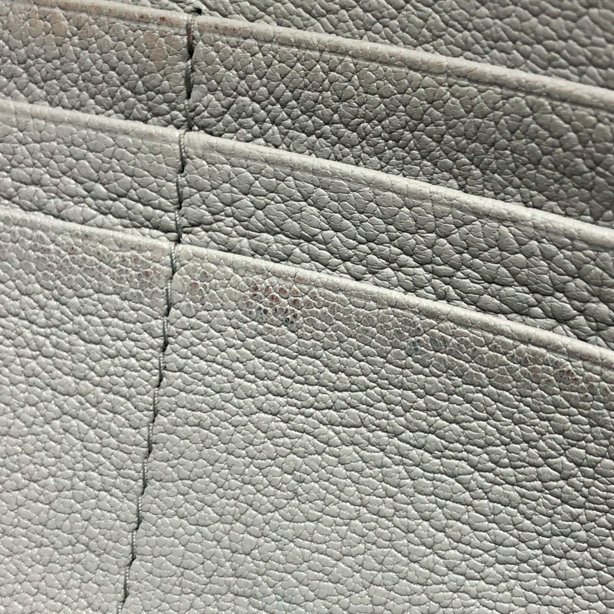 Miu Miu Gray Leather Long Wallet (Bi-Fold) (Pre-Owned)