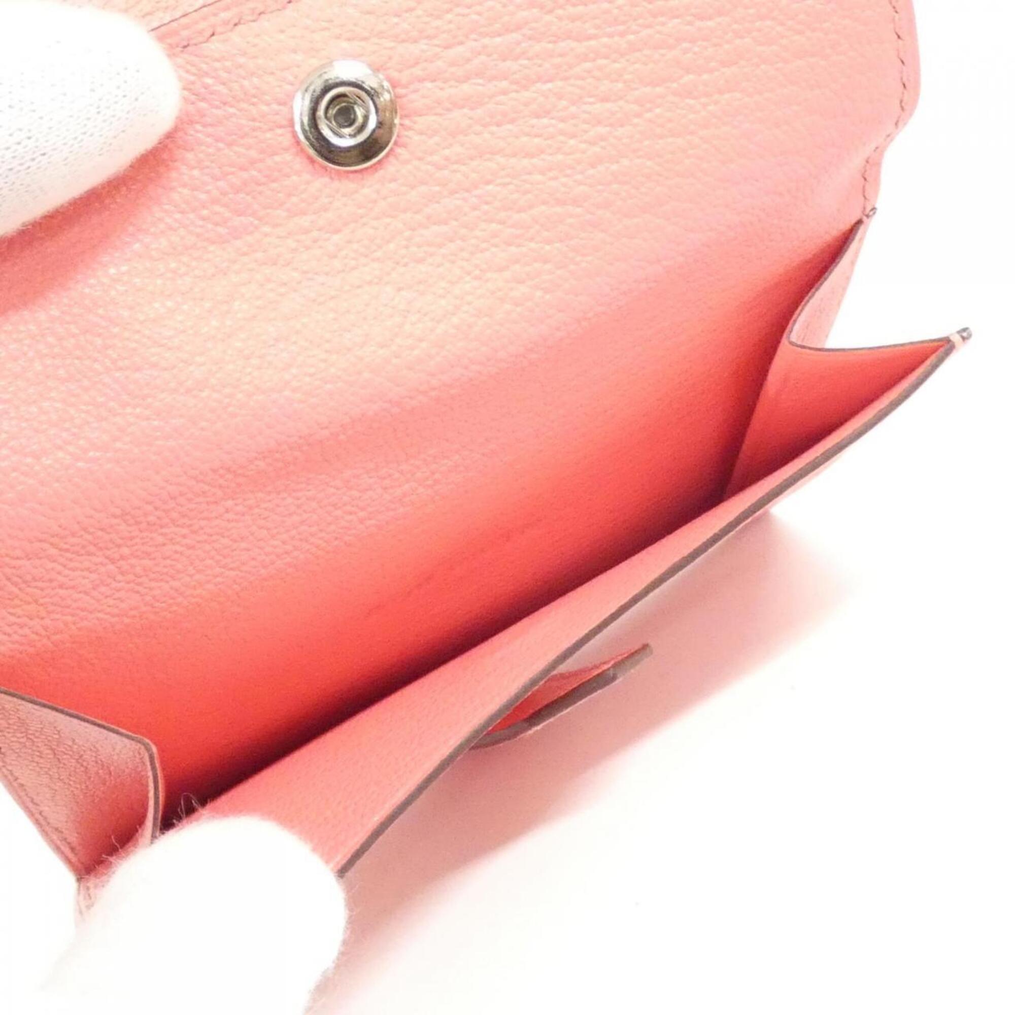 Hermes Pink Chevre Leather Wallet (Bi-Fold) (Pre-Owned)