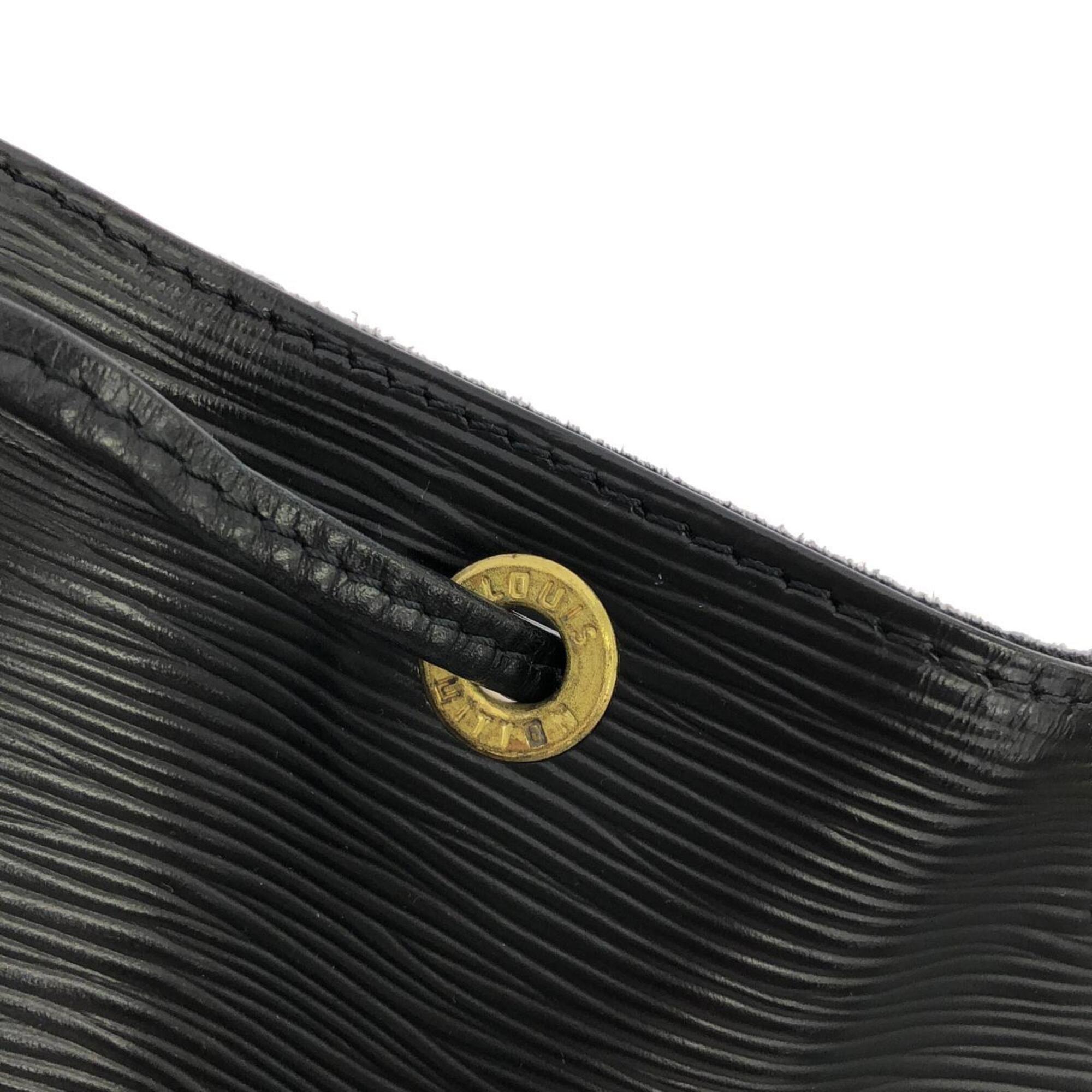 Louis Vuitton Black Leather Shoulder Bag (Pre-Owned)
