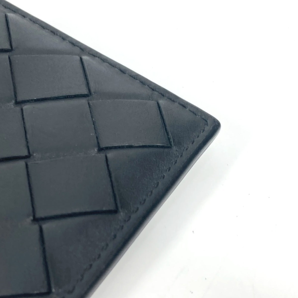 Bottega Veneta Intrecciato Black Leather Coin Purse/Coin Case (Pre-Owned)