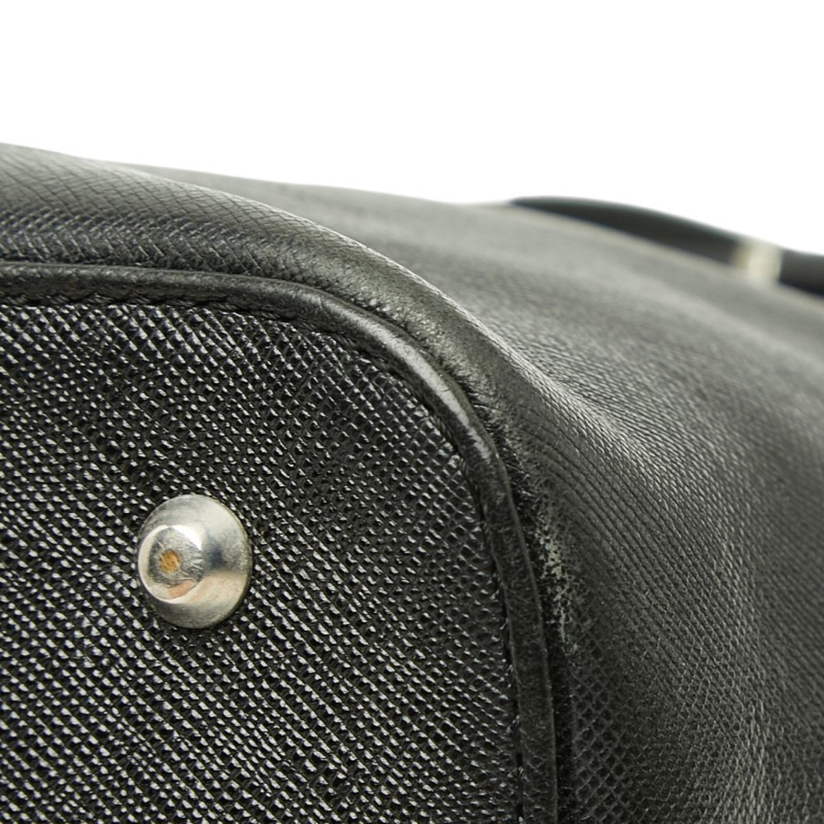 Burberry Black Leather Shoulder Bag Tote Bag (Pre-Owned)