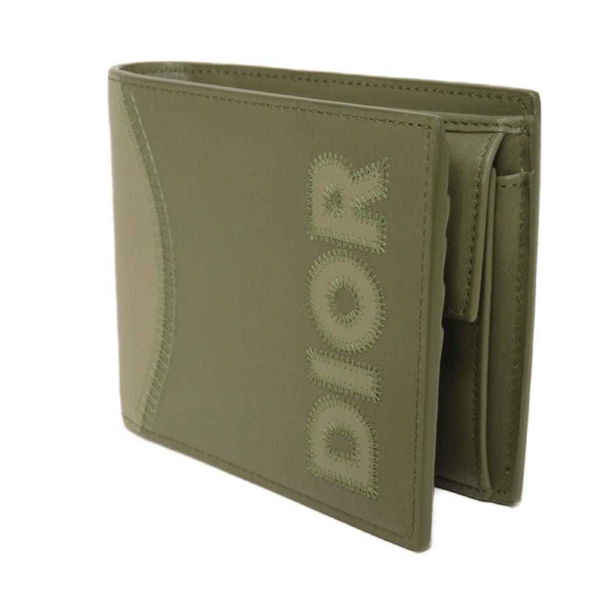 Christian Dior Khaki Leather Wallet (Bi-Fold) (Pre-Owned)