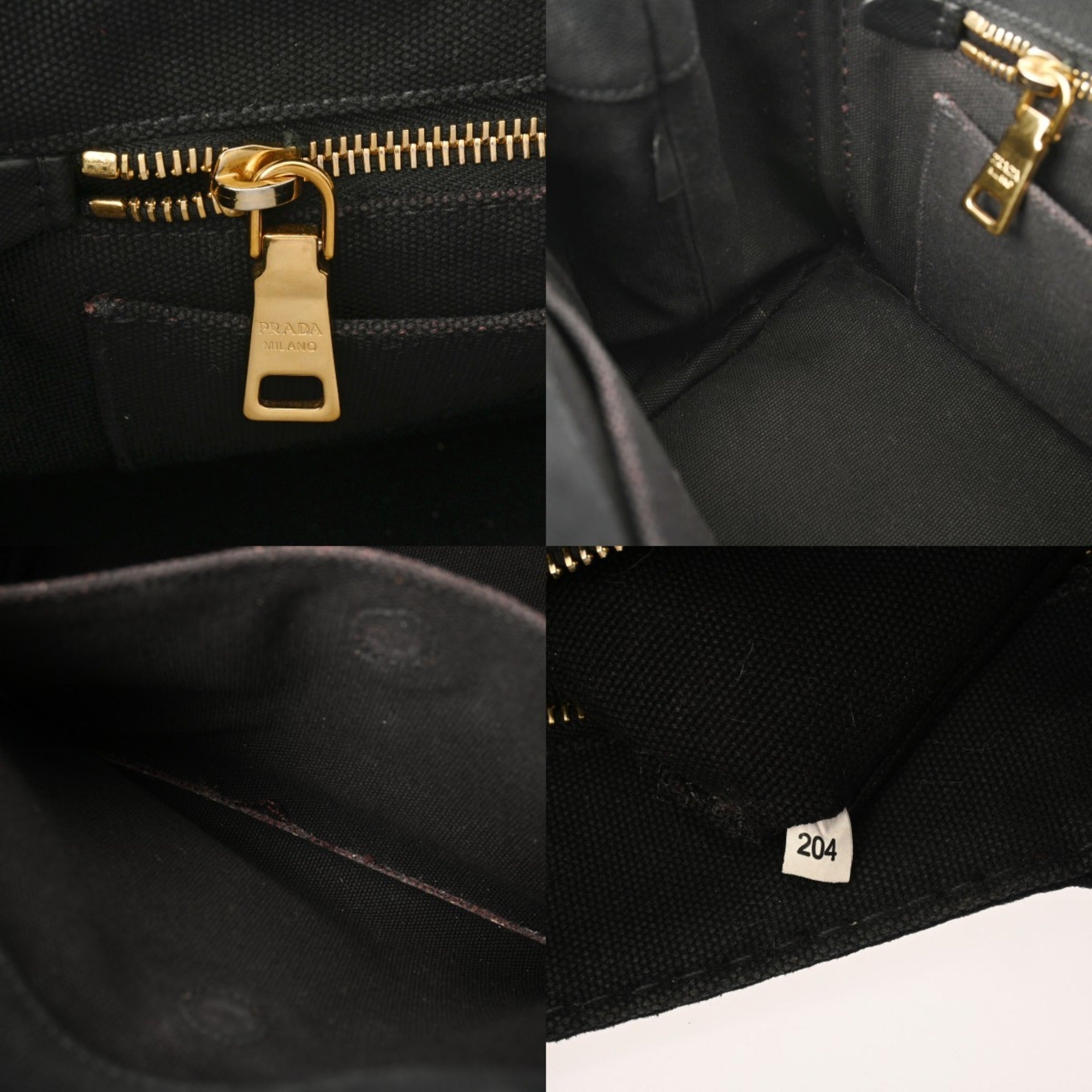 Prada Black Canvas Handbag (Pre-Owned)