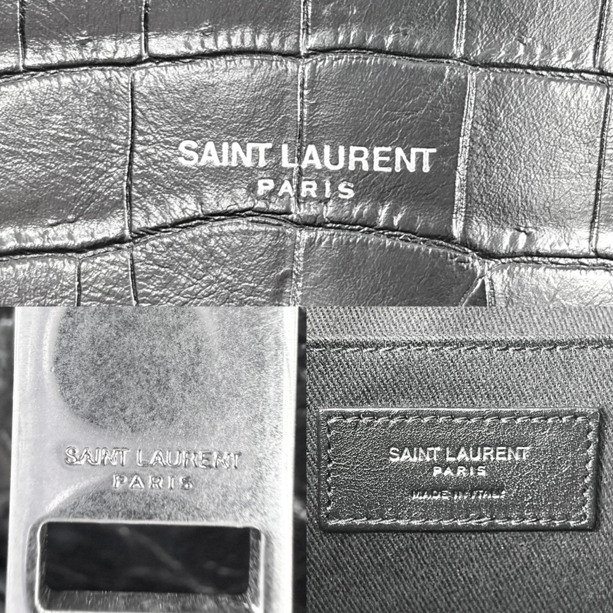 Saint Laurent Black Leather Handbag Shoulder Bag (Pre-Owned)