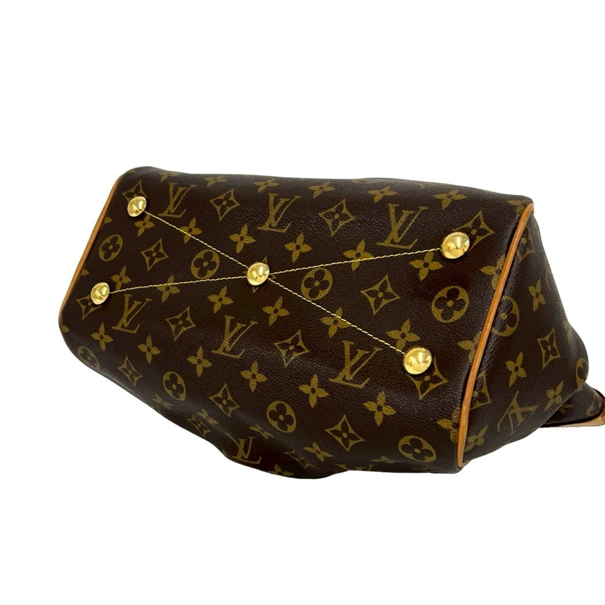 Louis Vuitton Brown Leather Pvc Boston Bag Handbag Tote Bag (Pre-Owned)