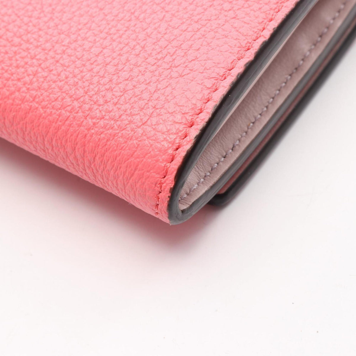 Fendi Pink Leather Long Wallet (Bi-Fold) (Pre-Owned)