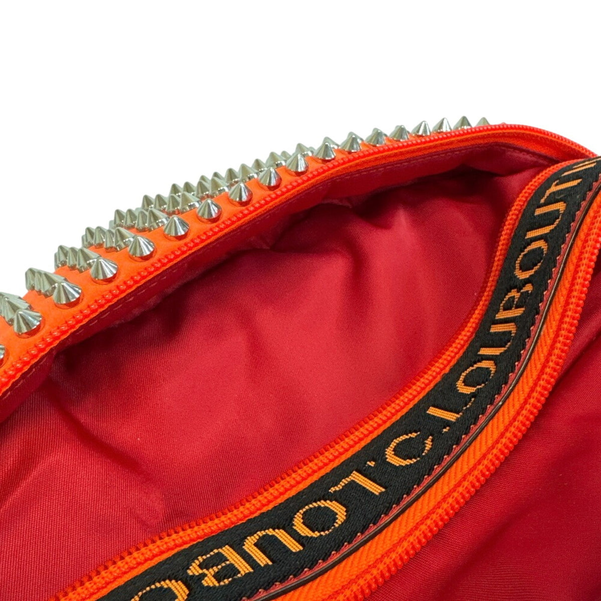 Christian Louboutin Orange Canvas Sling Bag (Pre-Owned)