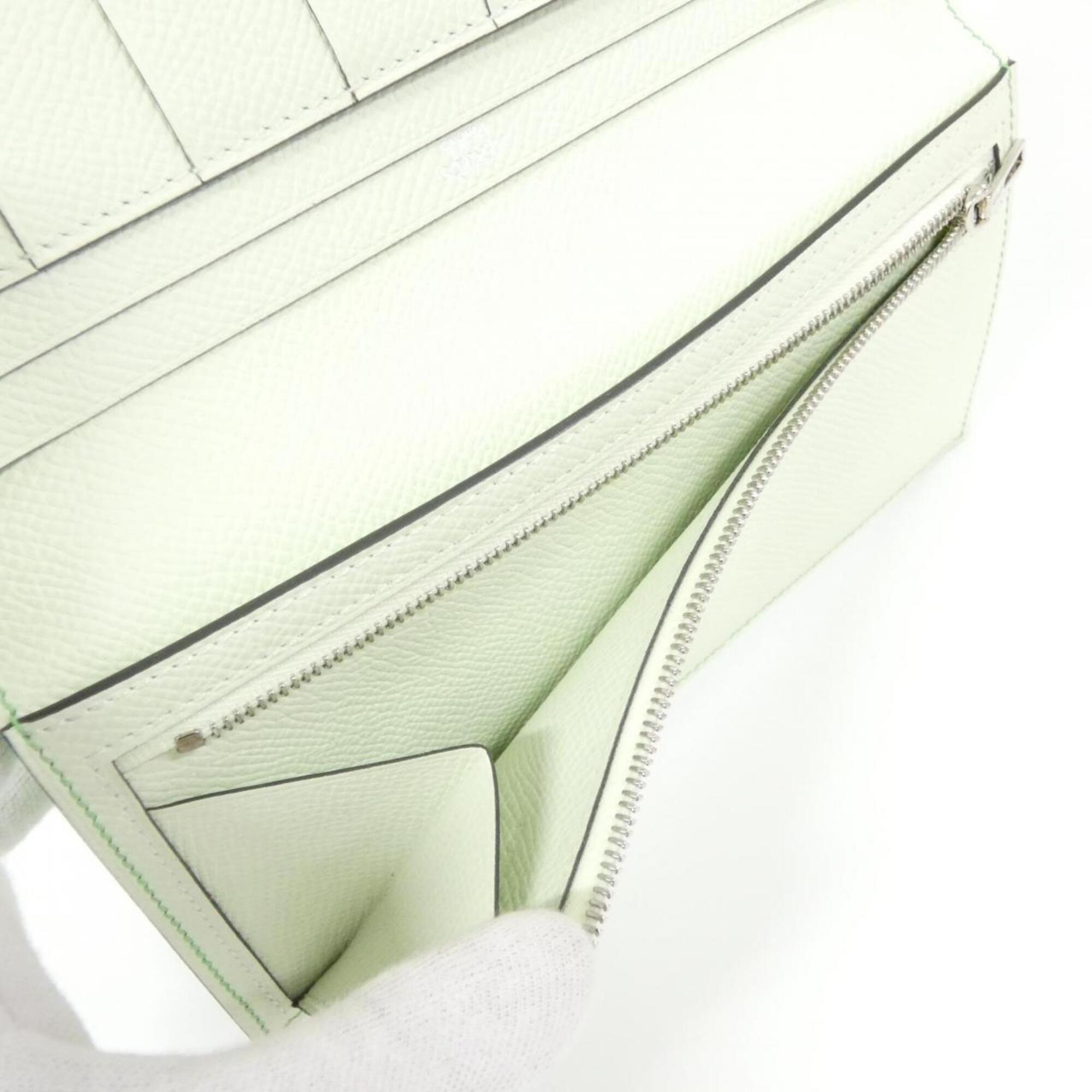 Hermes Green Epsom Leather Long Wallet (Bi-Fold) (Pre-Owned)