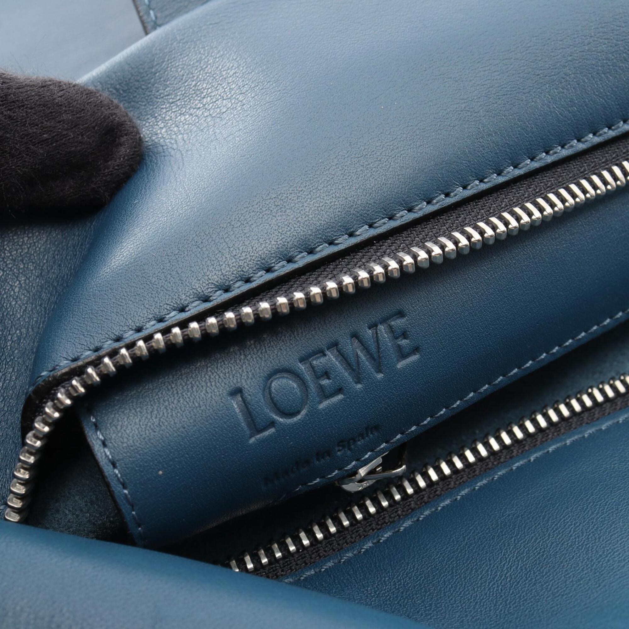 Loewe Blue Leather Handbag Tote Bag (Pre-Owned)