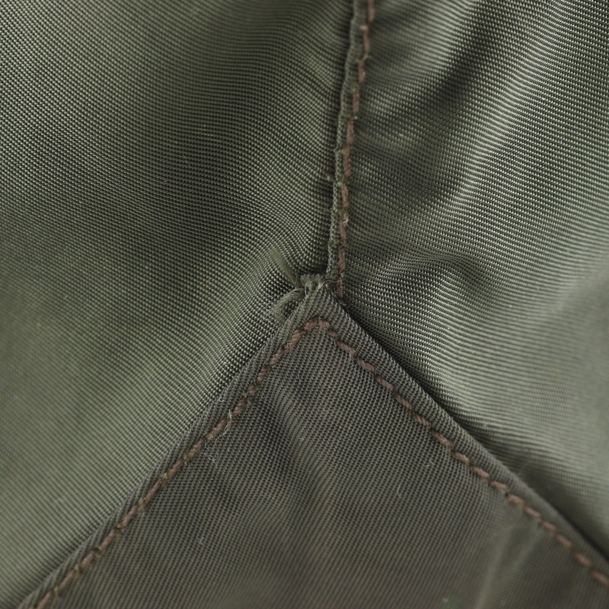 Prada Khaki Nylon Tote Bag (Pre-Owned)