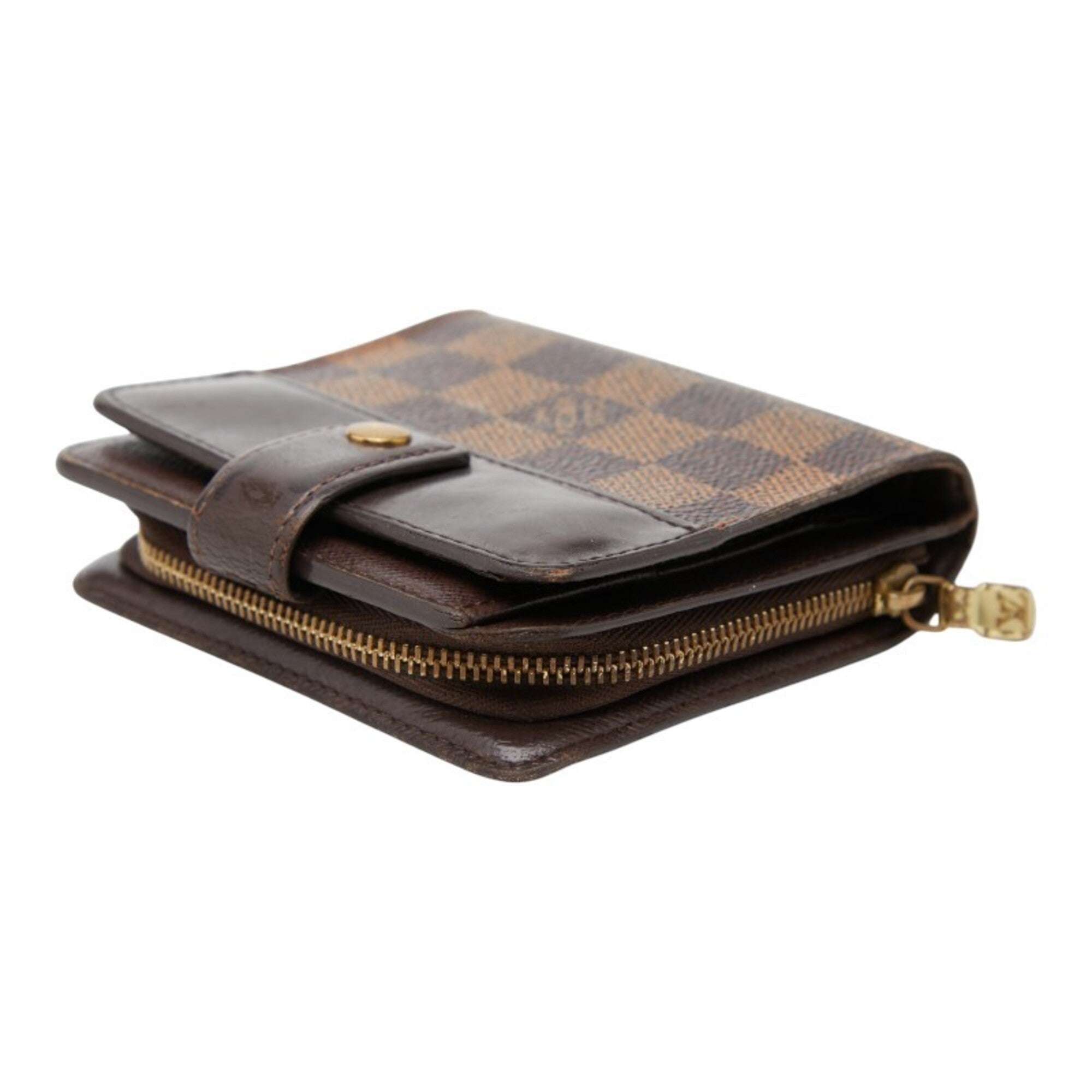 Louis Vuitton Damier Brown Ebene Pvc Leather Wallet (Bi-Fold) (Pre-Owned)