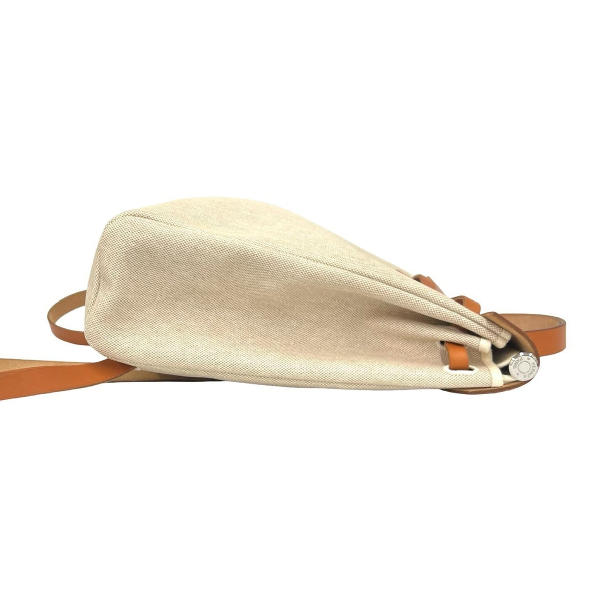 Hermes Brown Ivory Toile H Leather Backpack (Pre-Owned)