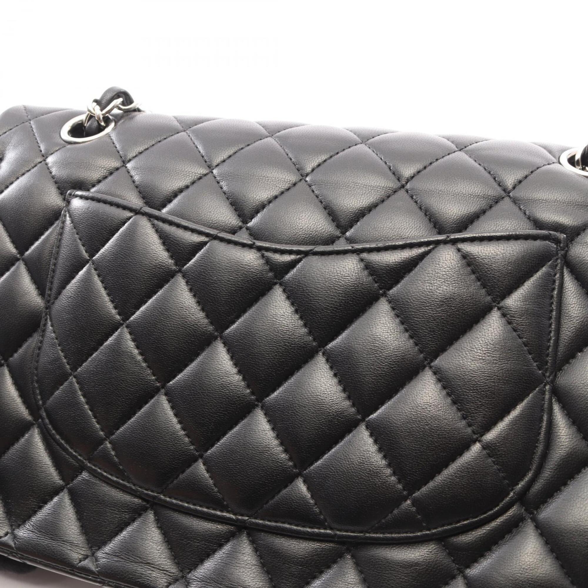 Chanel Black Leather Handbag Shoulder Bag (Pre-Owned)