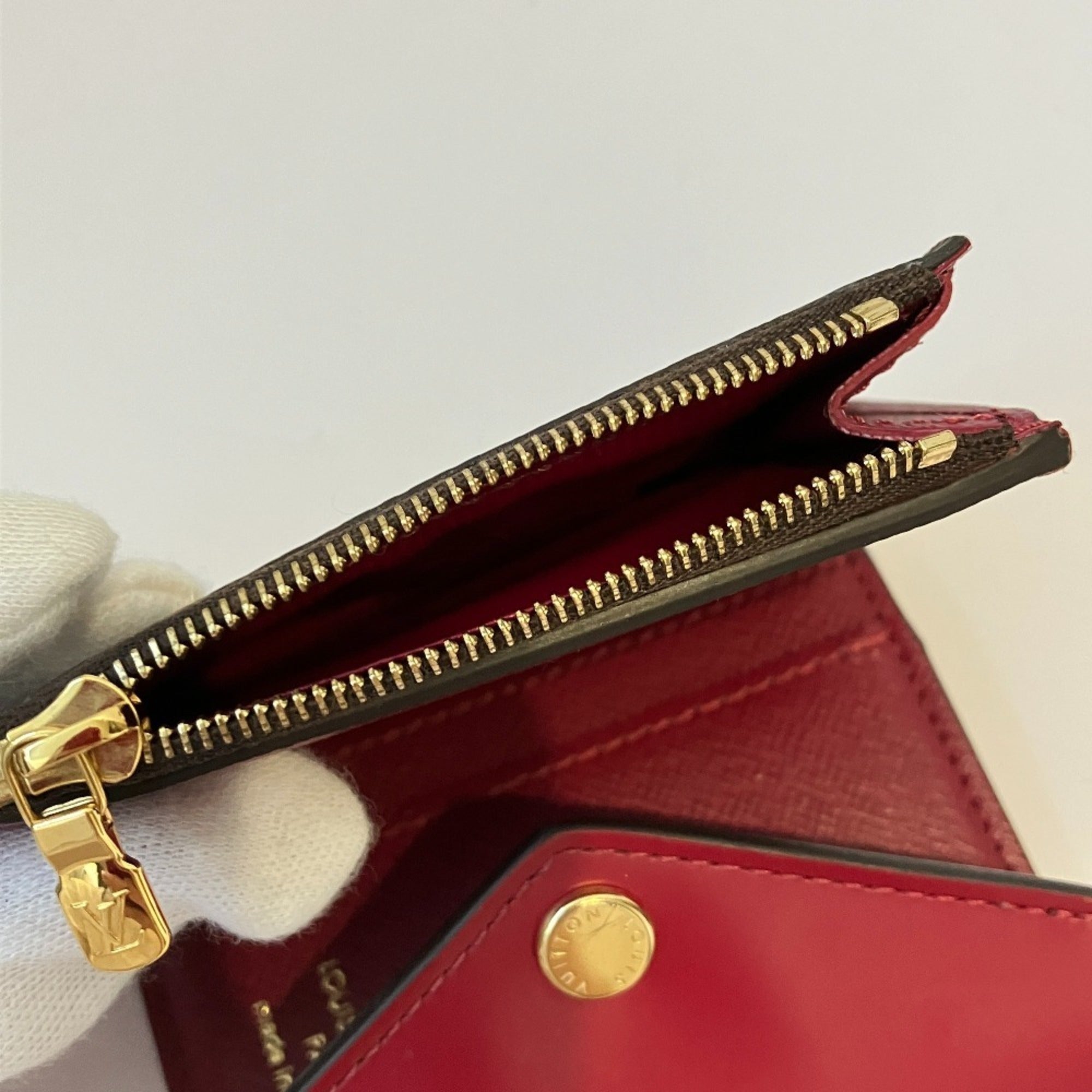 Louis Vuitton Brown Fuchsia Monogram Leather Wallet (Bi-Fold) (Pre-Owned)