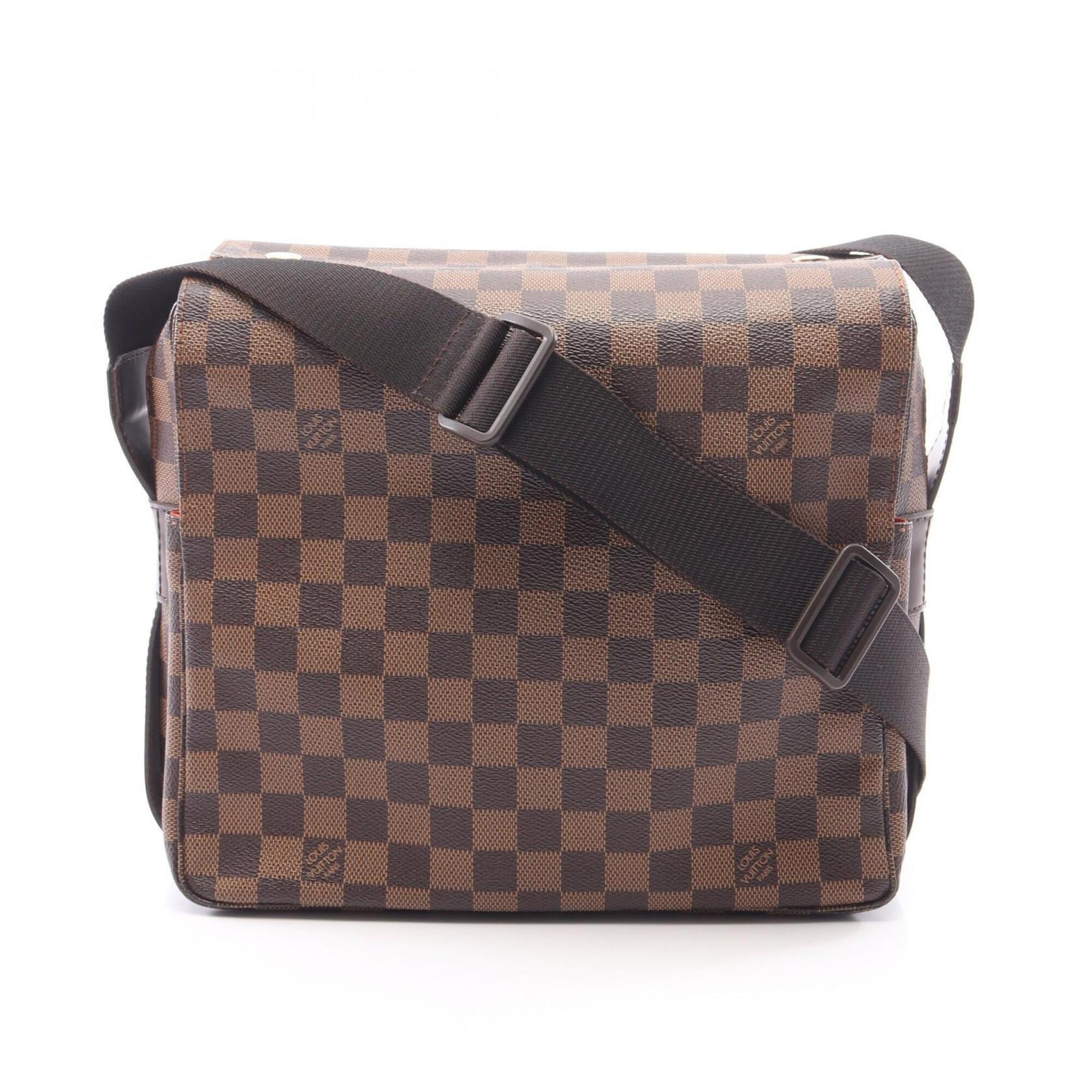 Louis Vuitton Brown Coated Canvas Leather Handbag Shoulder Bag (Pre-Owned)