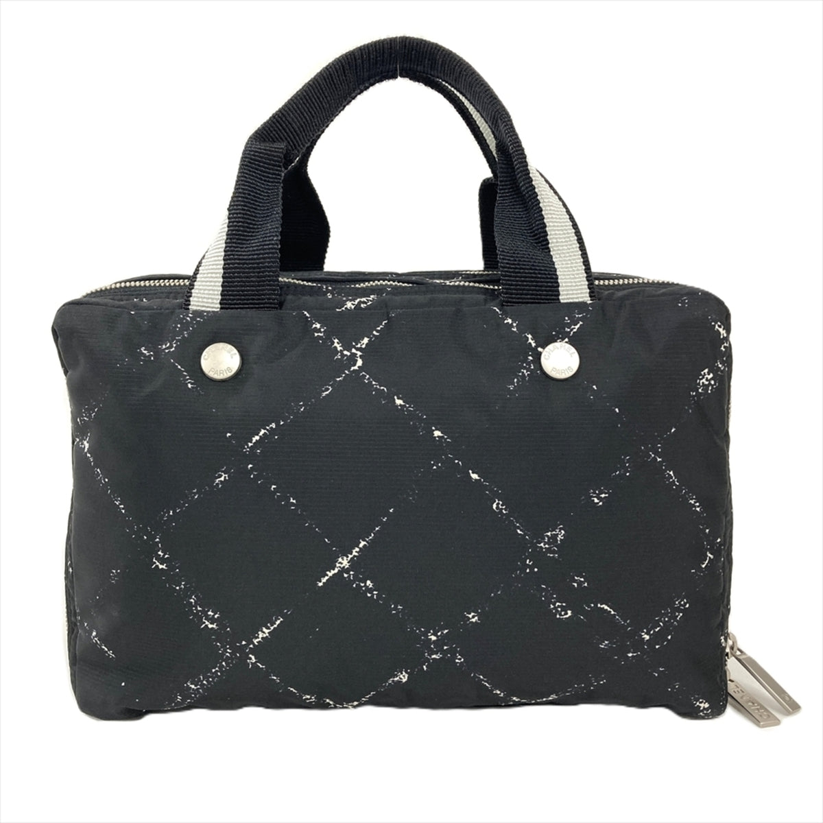 Chanel New Travel Line Black Nylon Handbag (Pre-Owned)