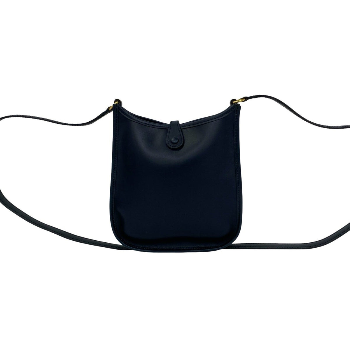 Hermes Navy Box Calf Leather Pochette Shoulder Bag (Pre-Owned)
