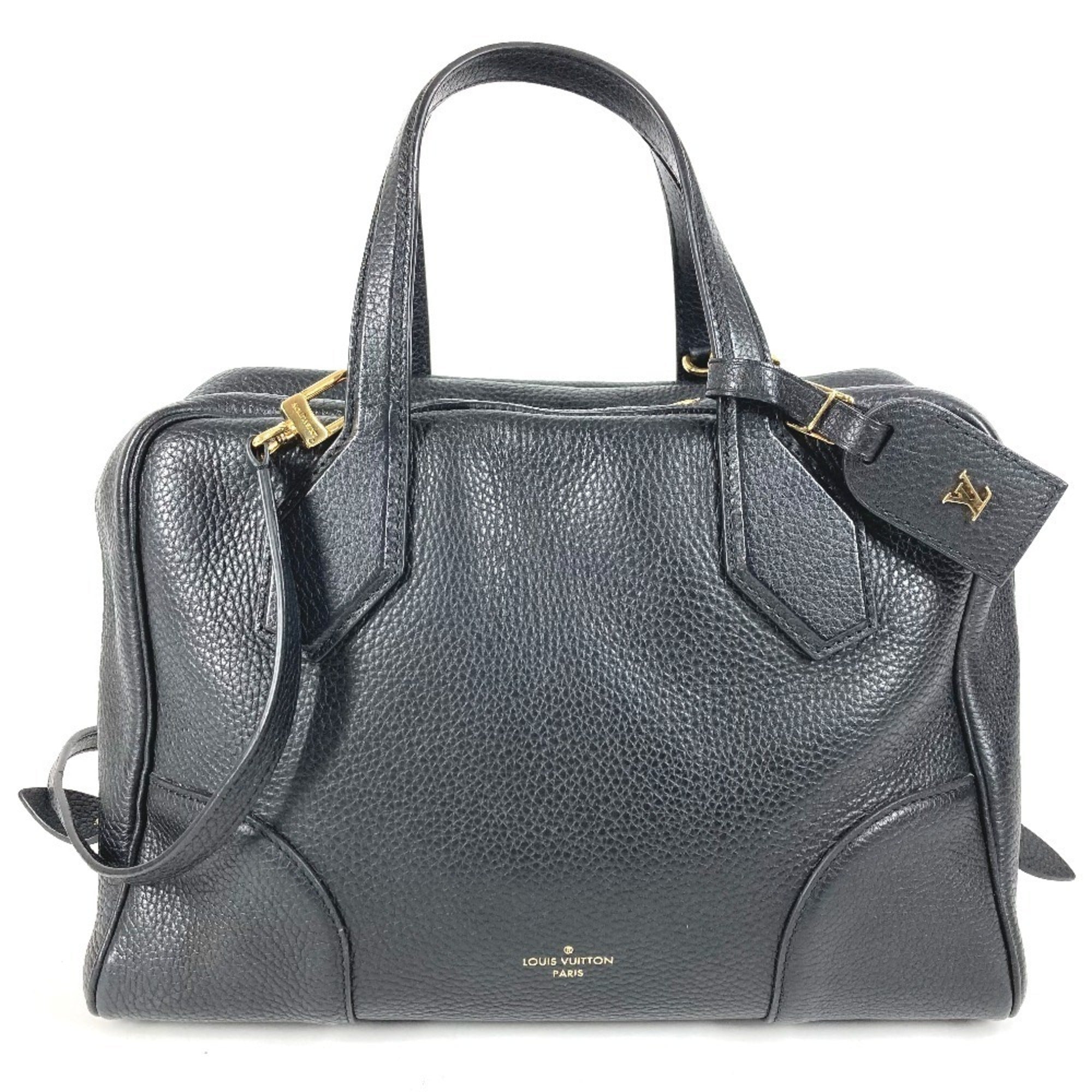 Louis Vuitton Black Noir Leather Handbag Tote Bag (Pre-Owned)