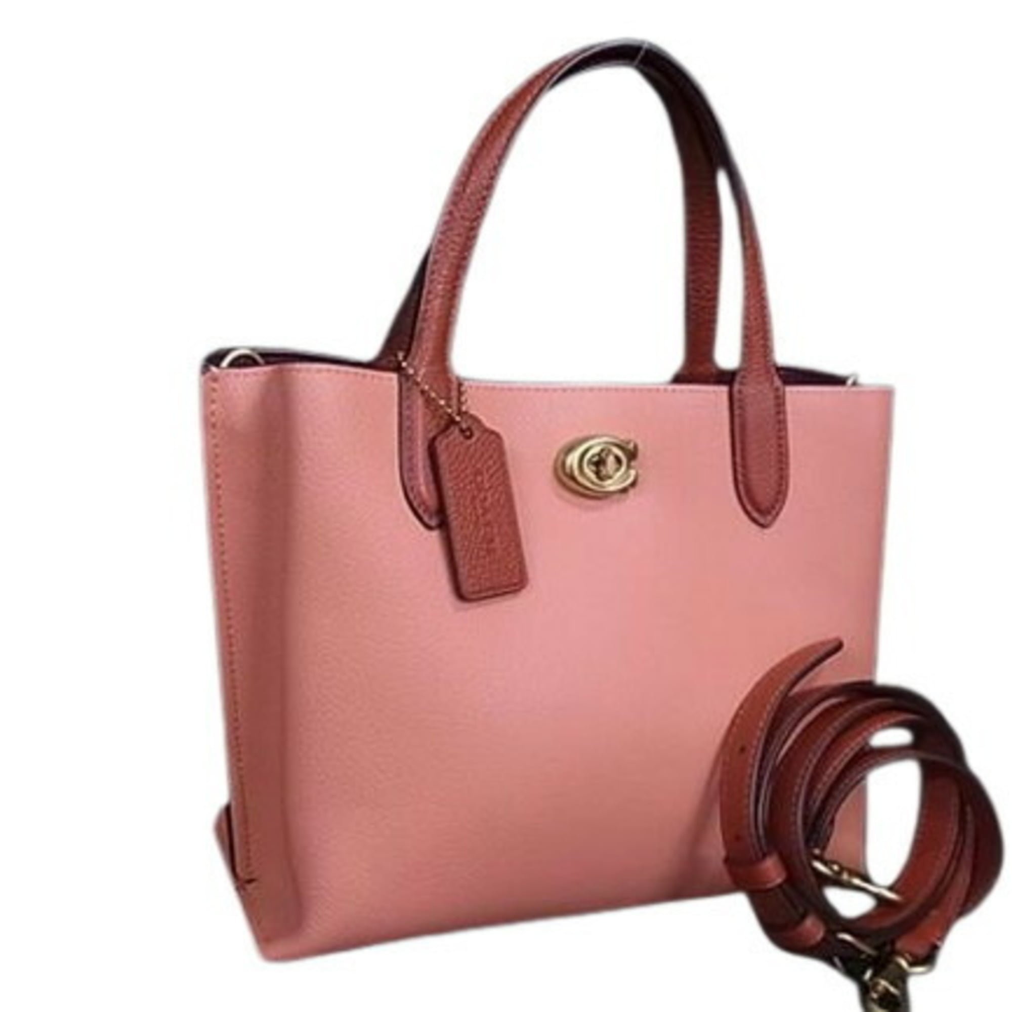 Coach Pink Leather Handbag Shoulder Bag (Pre-Owned)
