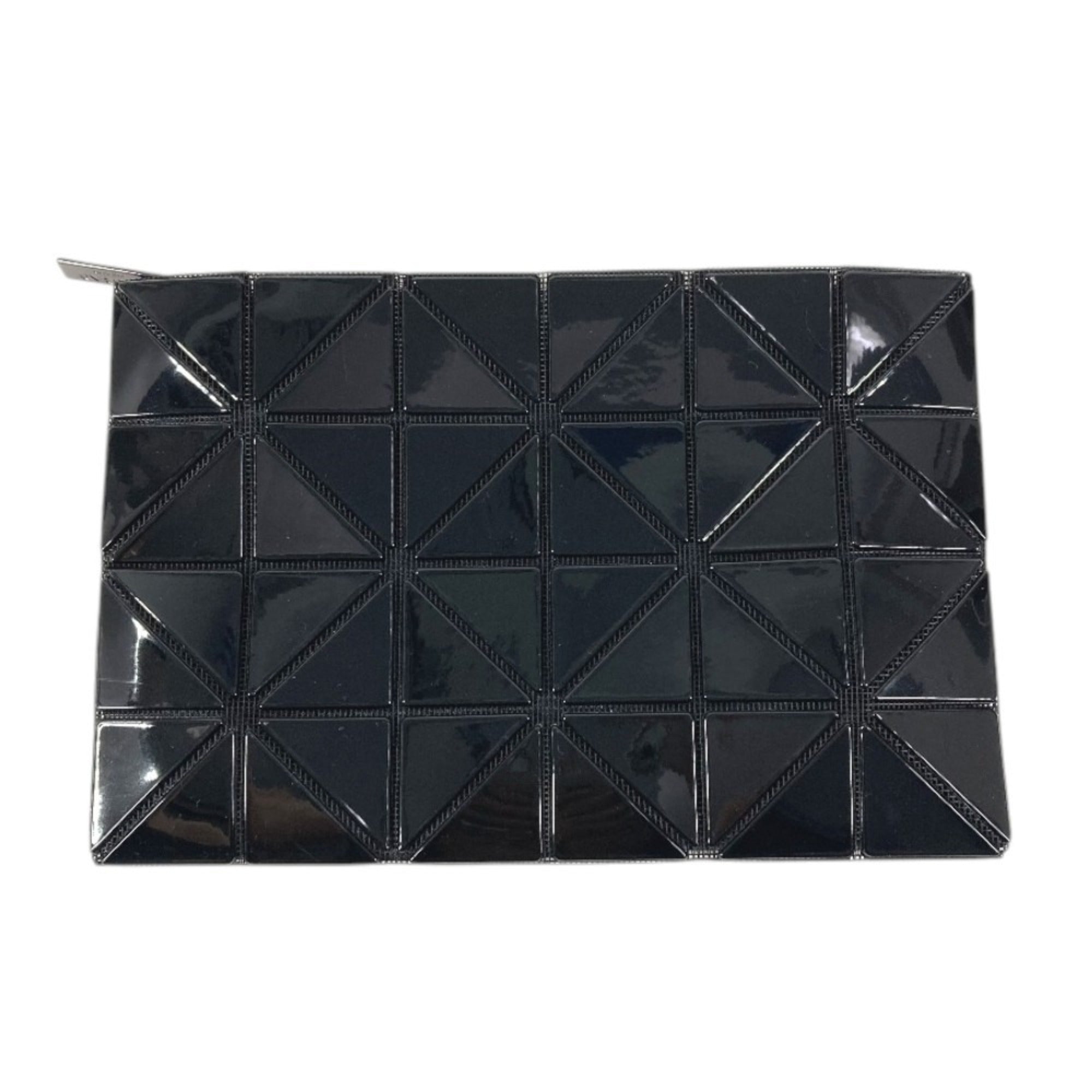 Issey Miyake Black Pvc Clutch Bag Handbag (Pre-Owned)
