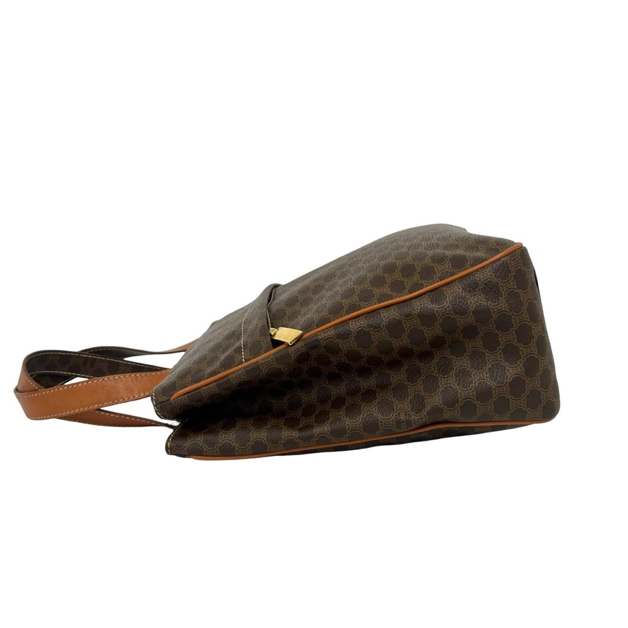 Celine Brown Leather Pvc Handbag Tote Bag (Pre-Owned)