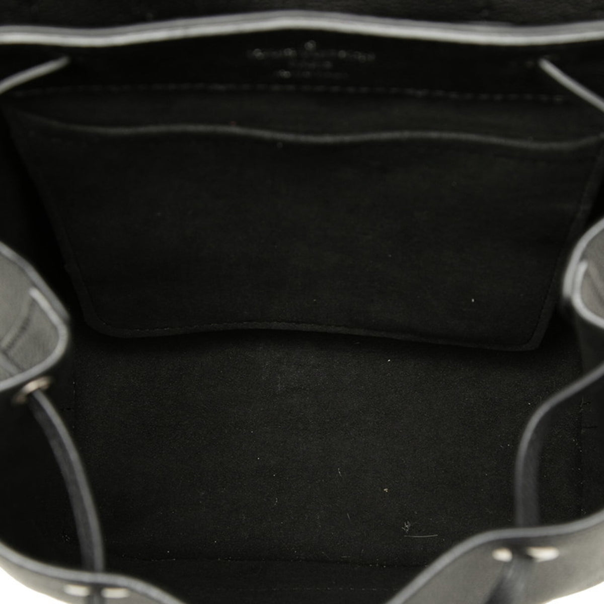 Louis Vuitton Black Noir Leather Backpack (Pre-Owned)