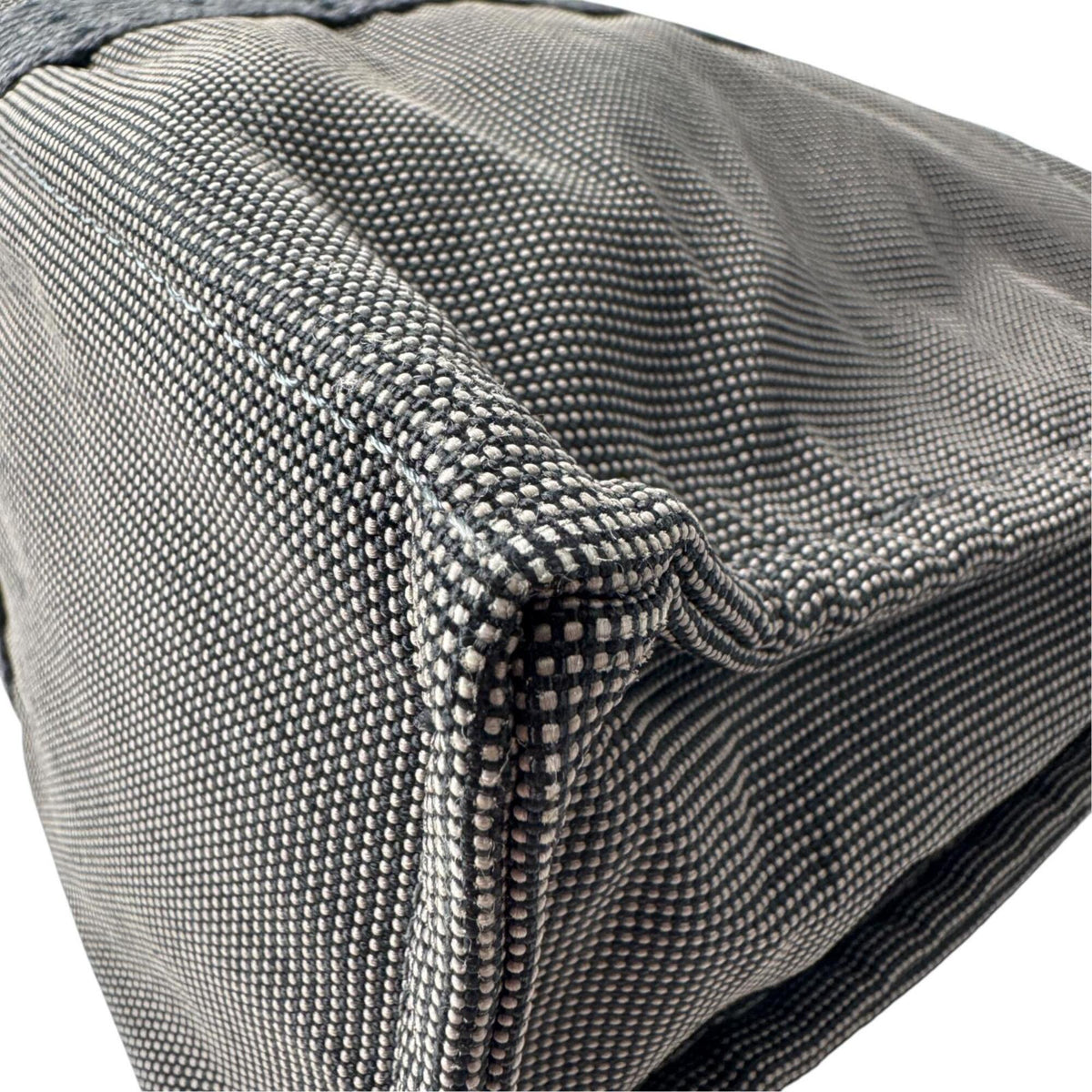 Hermes Dark Gray Gray Nylon Canvas Tote Bag (Pre-Owned)