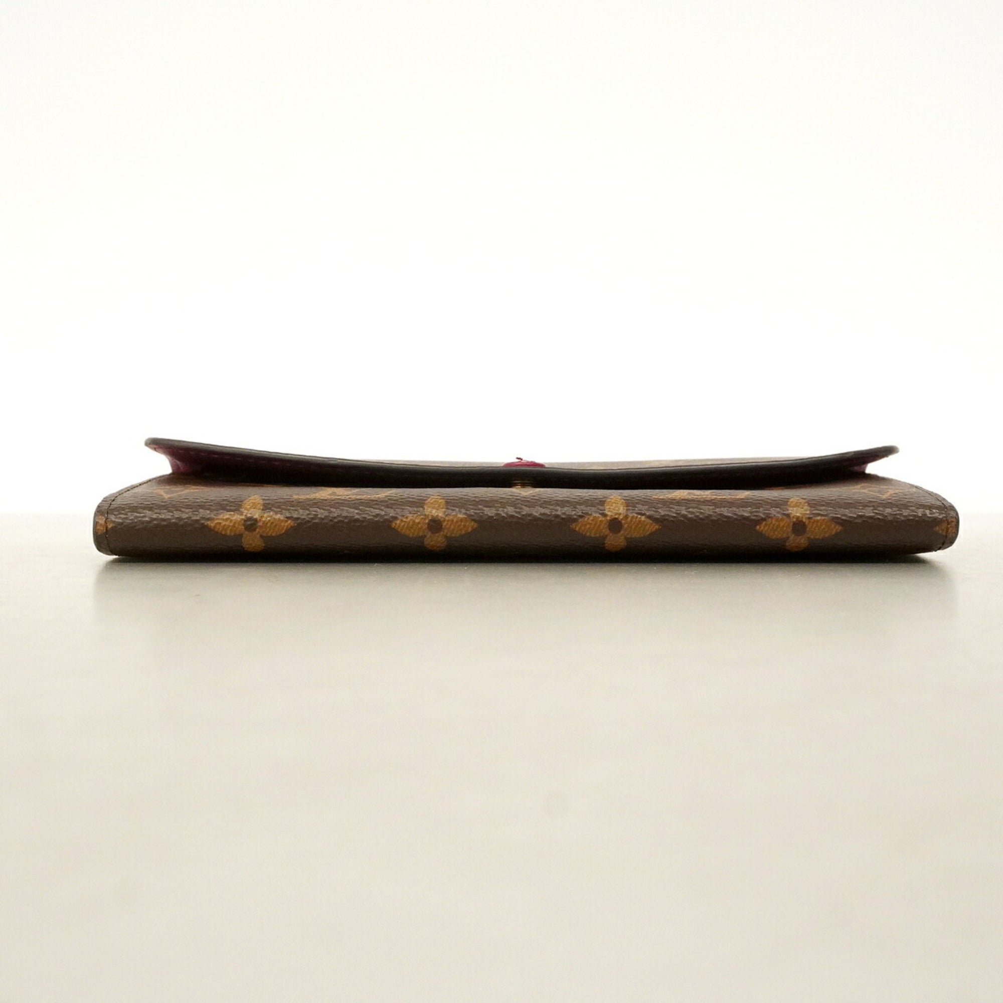Louis Vuitton Brown Fuchsia Long Wallet (Bi-Fold) (Pre-Owned)