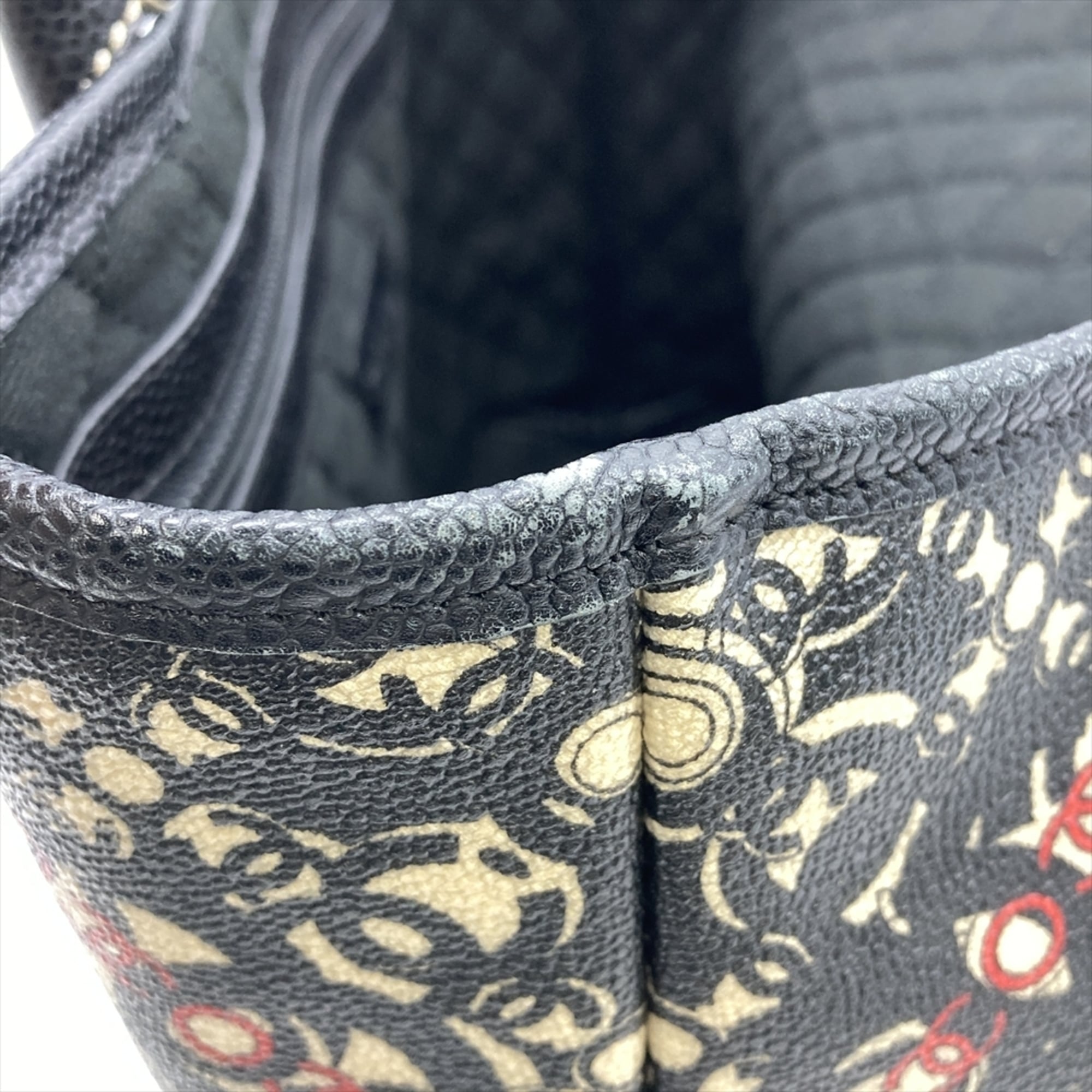 Chanel Black Pvc Leather Pouch Tote Bag (Pre-Owned)