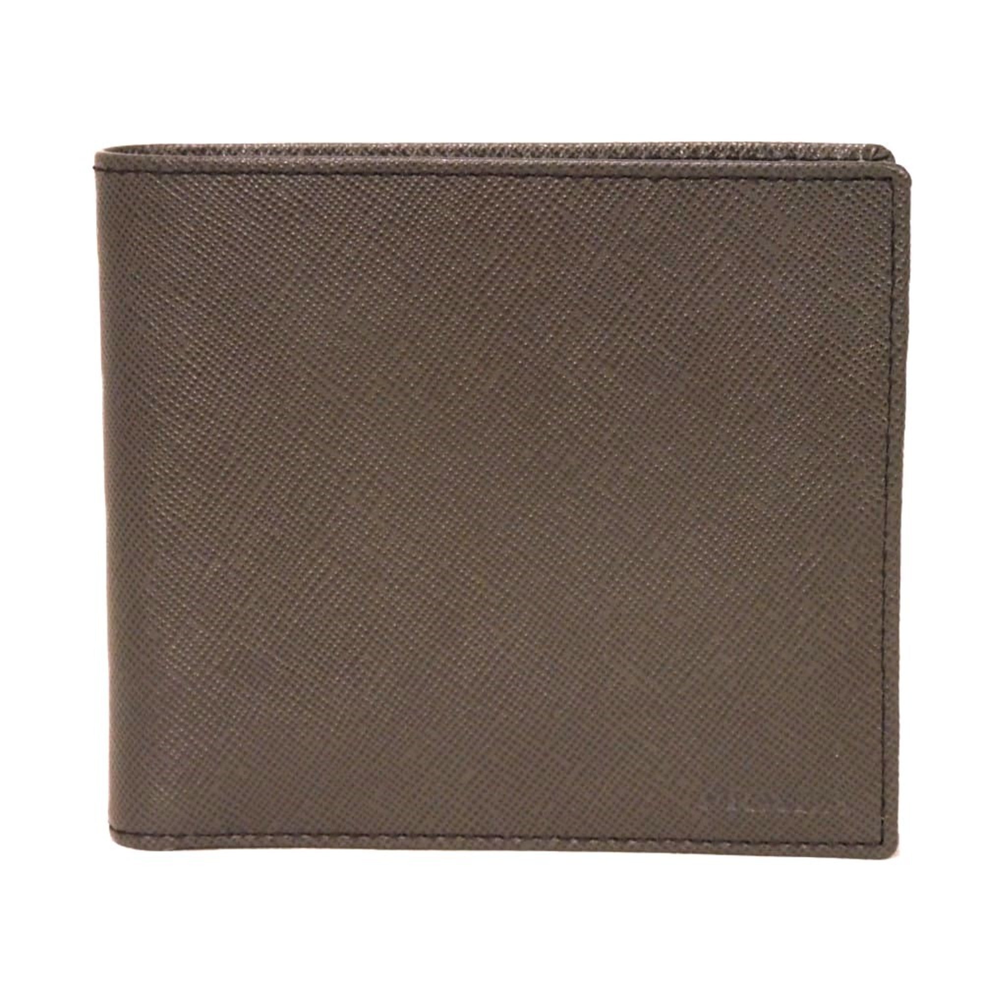 Prada Saffiano Brown Saffiano Wallet (Bi-Fold) (Pre-Owned)