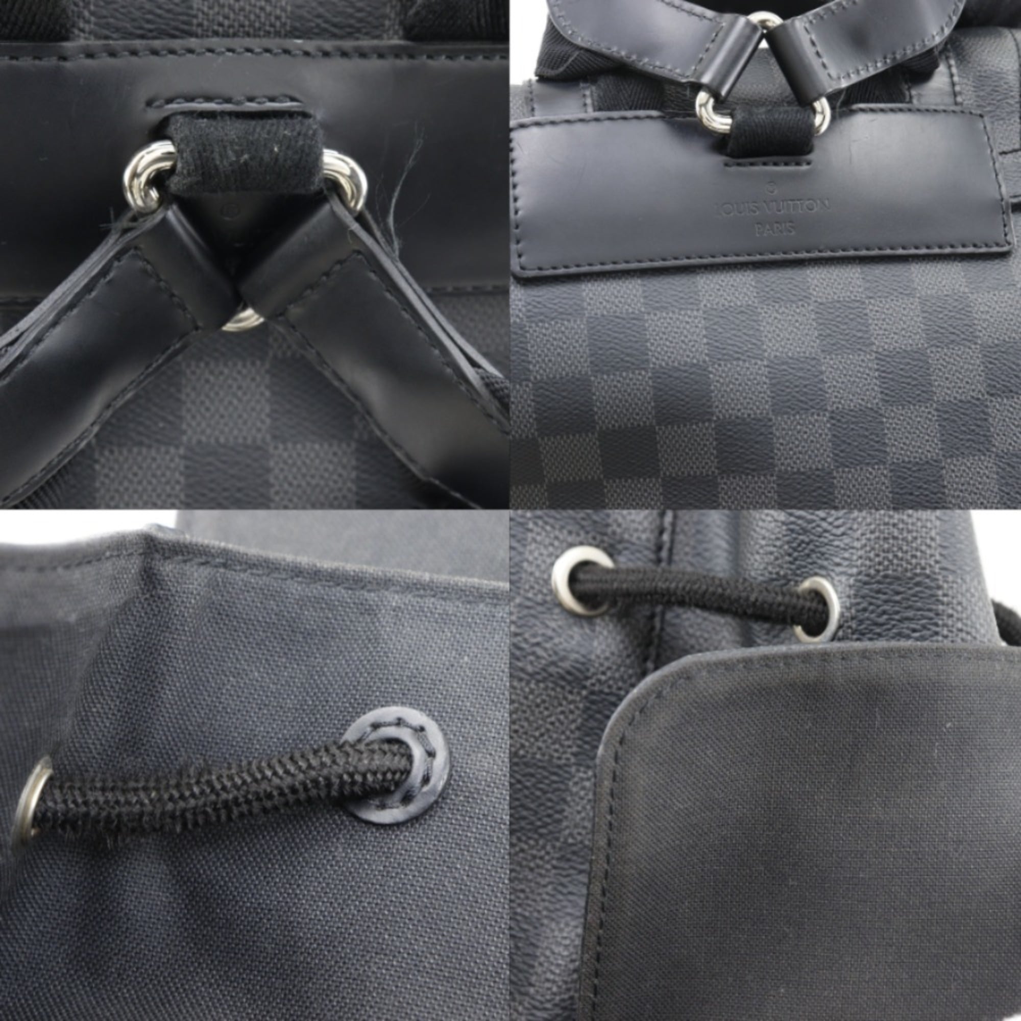 Louis Vuitton Black Damier Graphite Canvas Backpack (Pre-Owned)