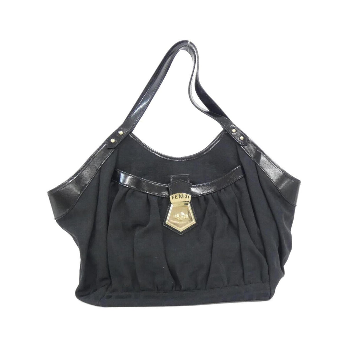 Fendi Black Canvas Handbag (Pre-Owned)