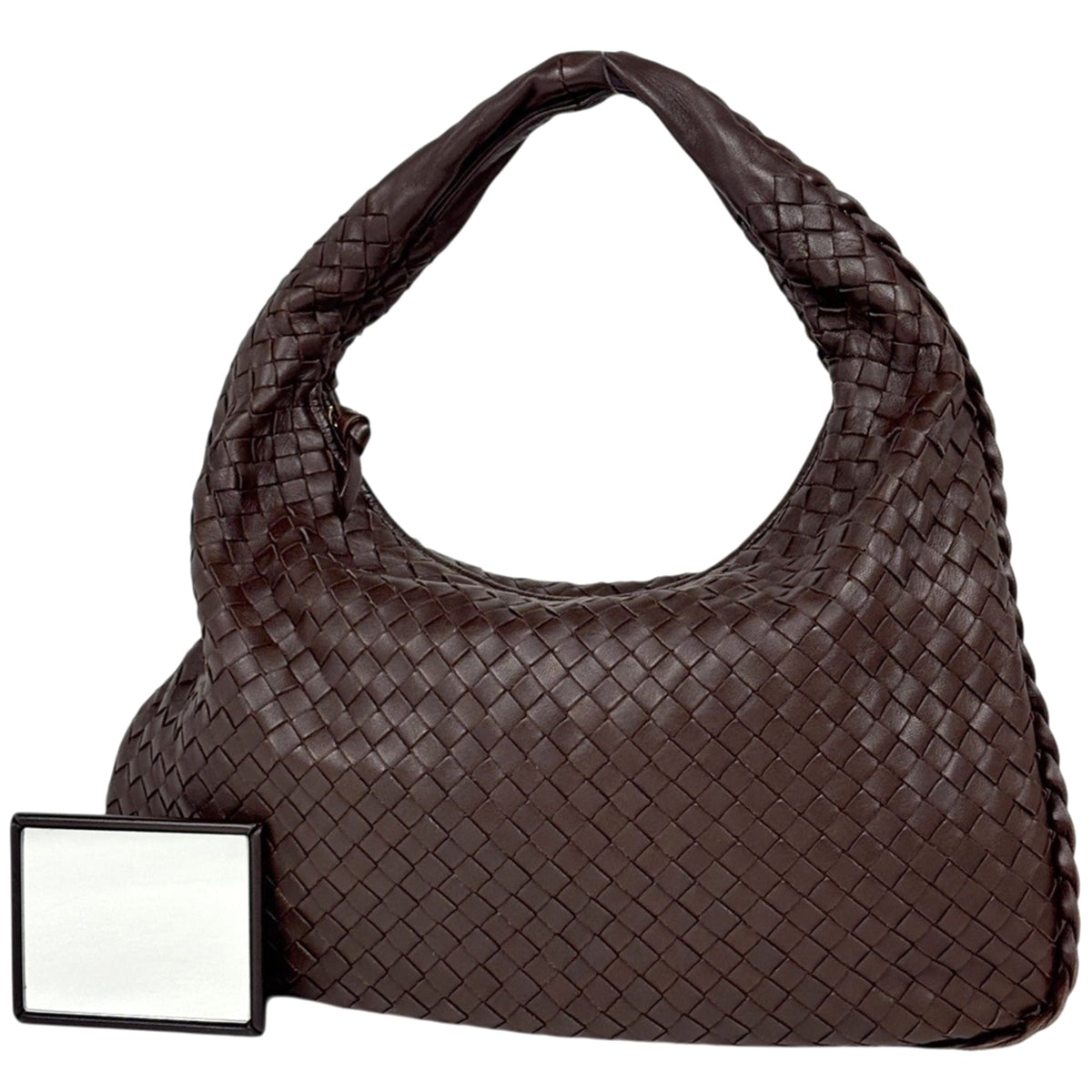 Bottega Veneta Intrecciato Brown Leather Shoulder Bag (Pre-Owned)