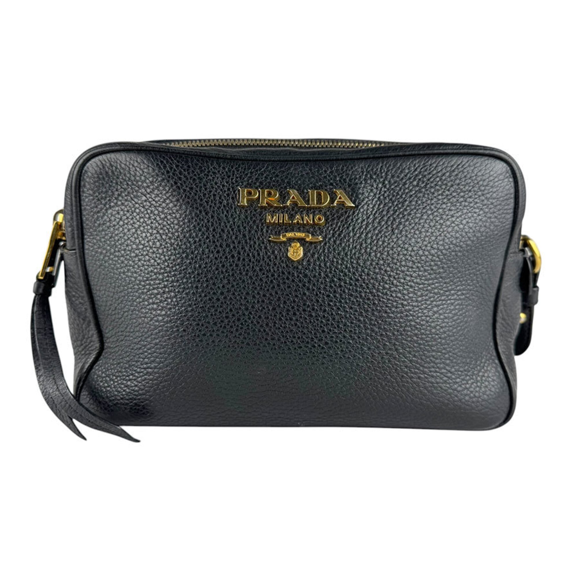 Prada Black Leather Shoulder Bag (Pre-Owned)