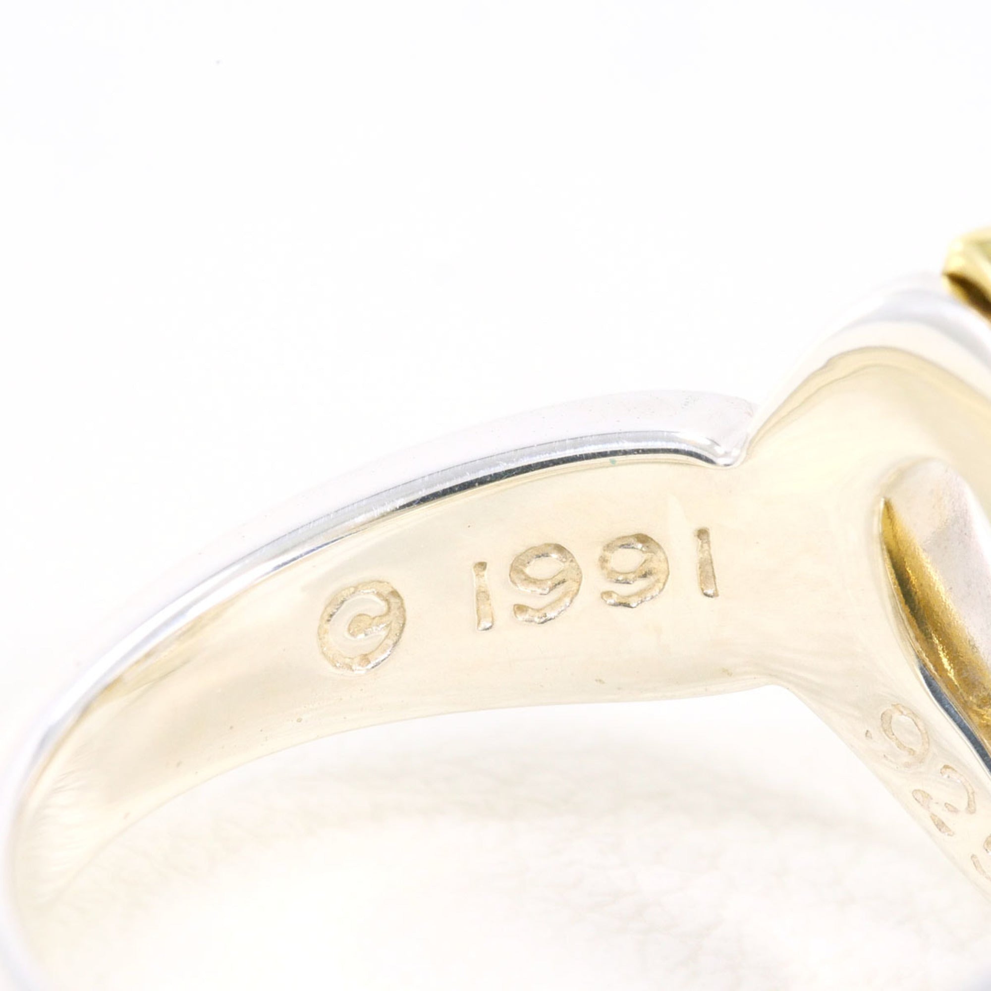 Tiffany Heart Yellow Gold (18K) Silver 925 Band Ring (Pre-Owned)